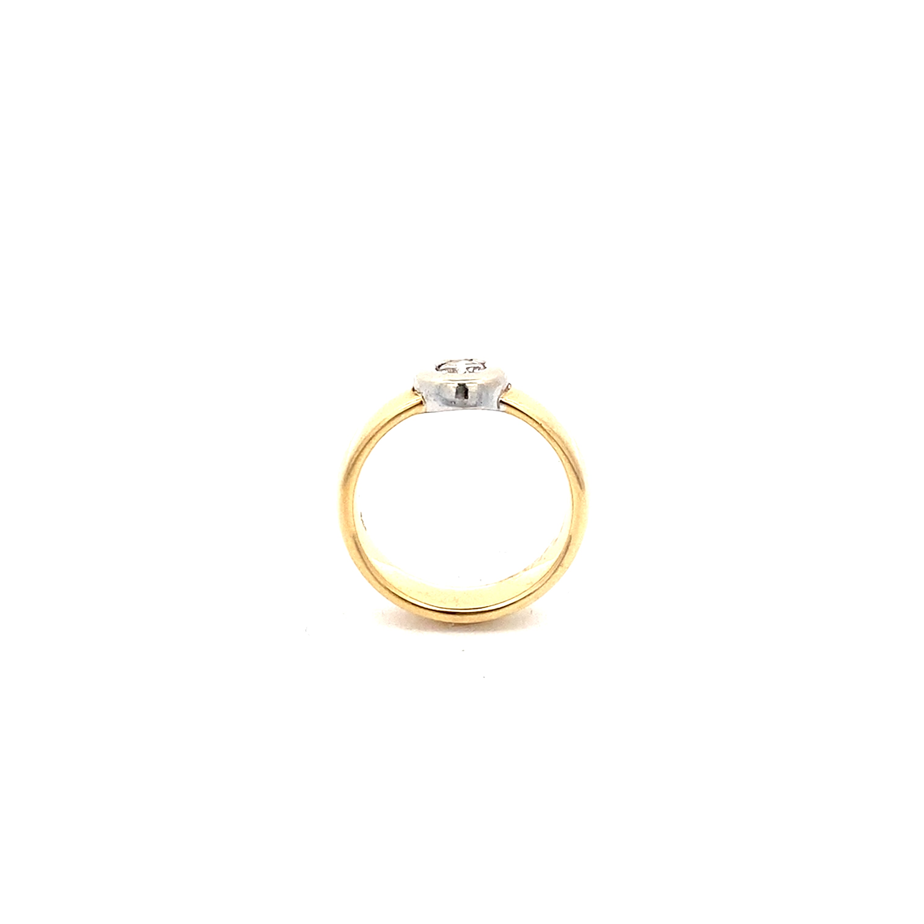 Brillantring Gelbgold und Weißgold 585