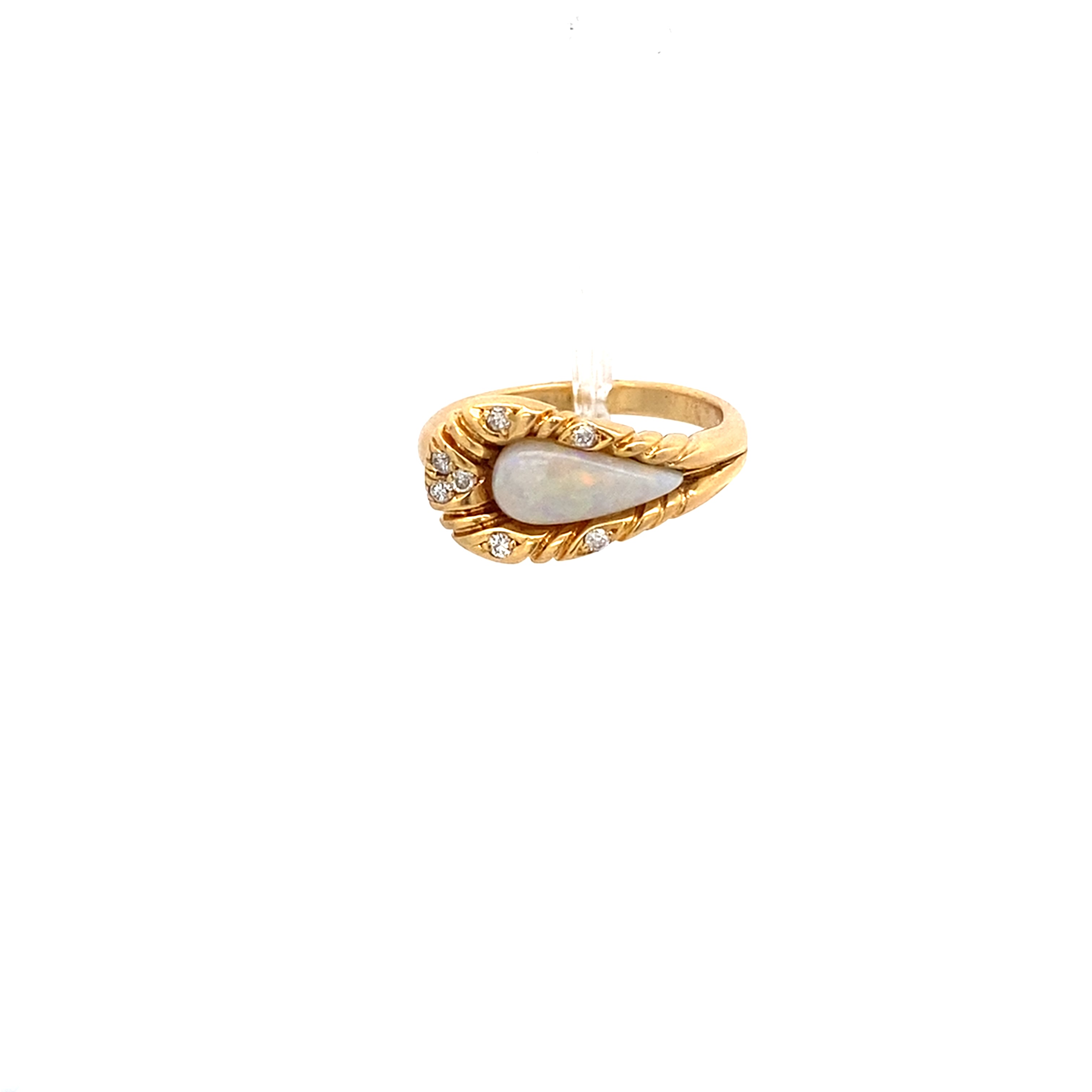 Damenring 750/18kt m.Opal u. Brillianten