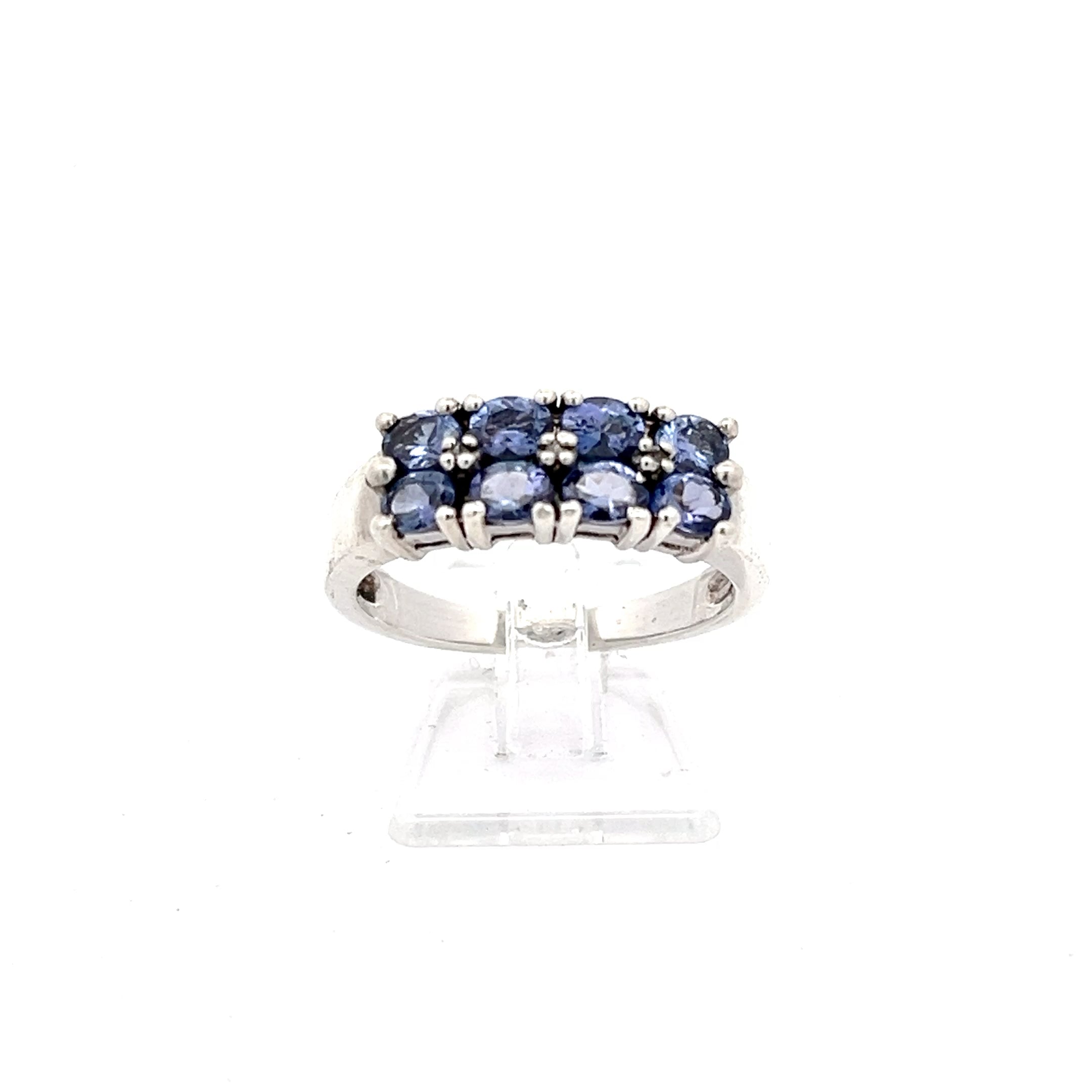 Sterling Silber Ring mit blauen Steinen *59*