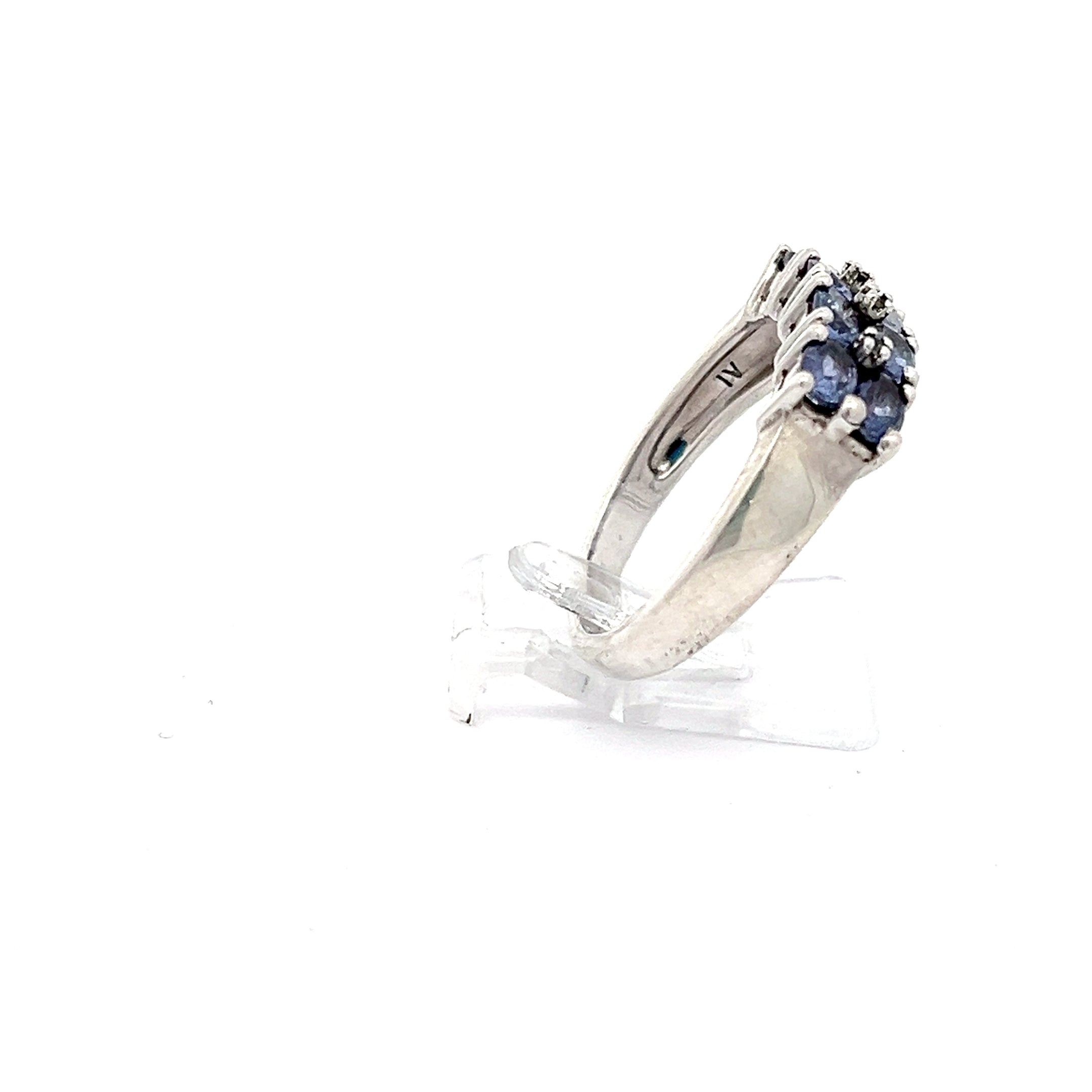 Sterling Silber Ring mit blauen Steinen *59*