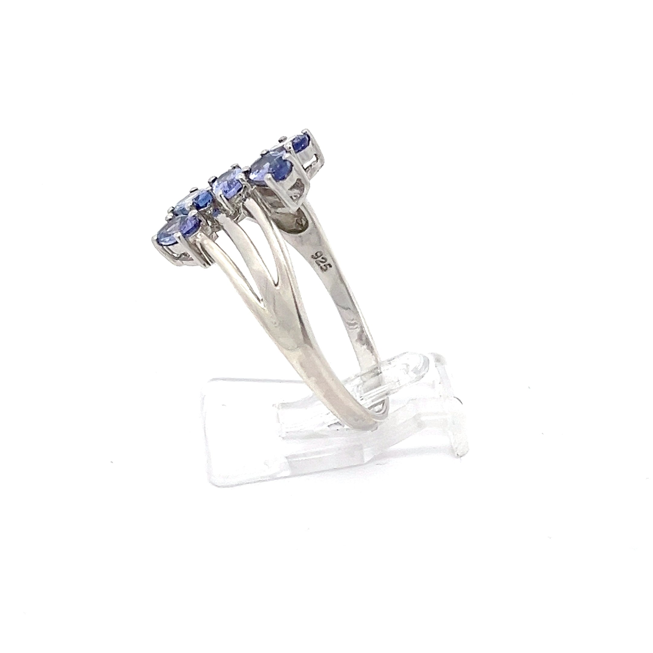 Sterling Silber Ring mit blauen Steinen *63*