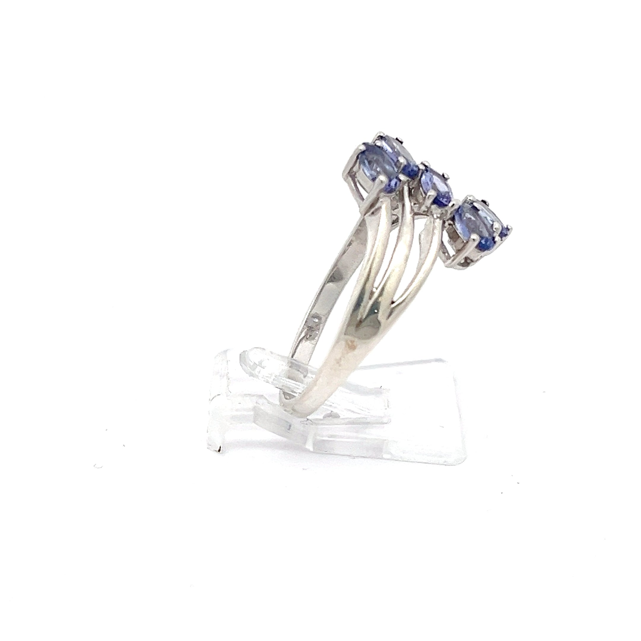 Sterling Silber Ring mit blauen Steinen *63*
