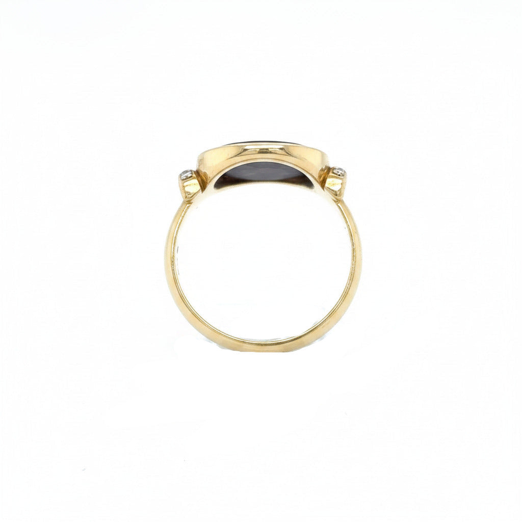 Siegelring 750 Gelbgold 18kt Ring Gold Brillant Gr. 64