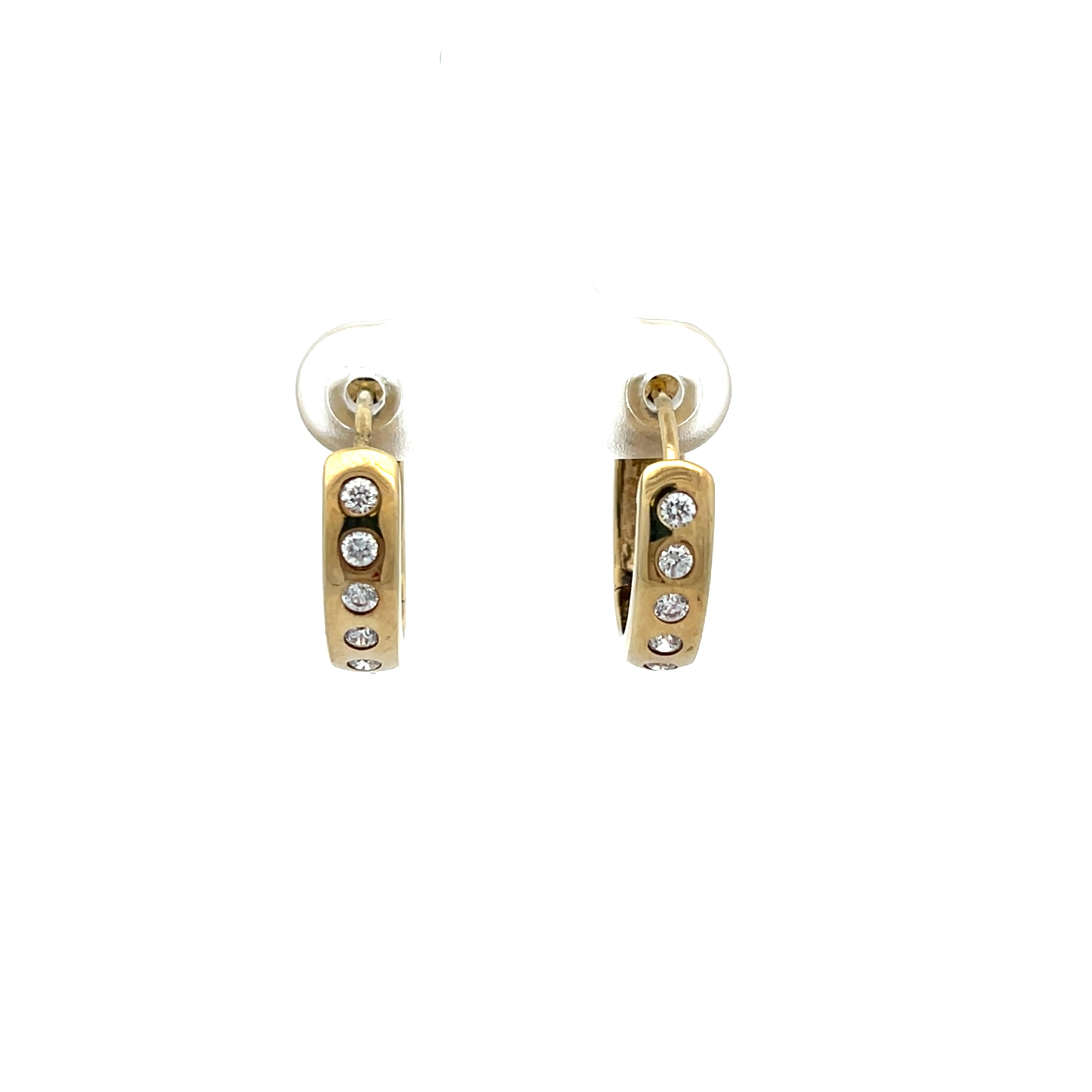 Ohrringe Creolen 333 8 Karat Gelb Gold mit Zirkonia