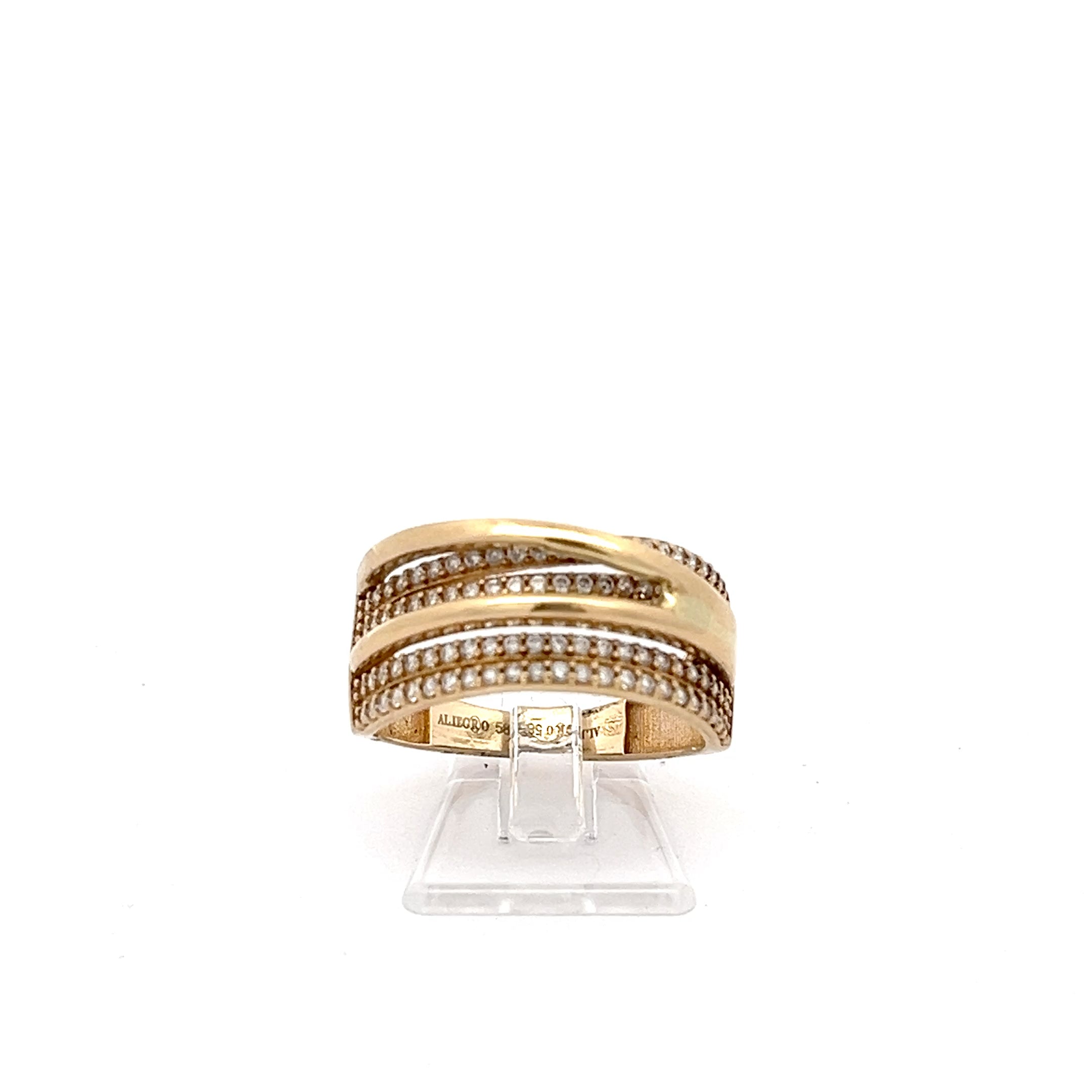 Ring Gelb Gold 585 14 Karat Zirkonia