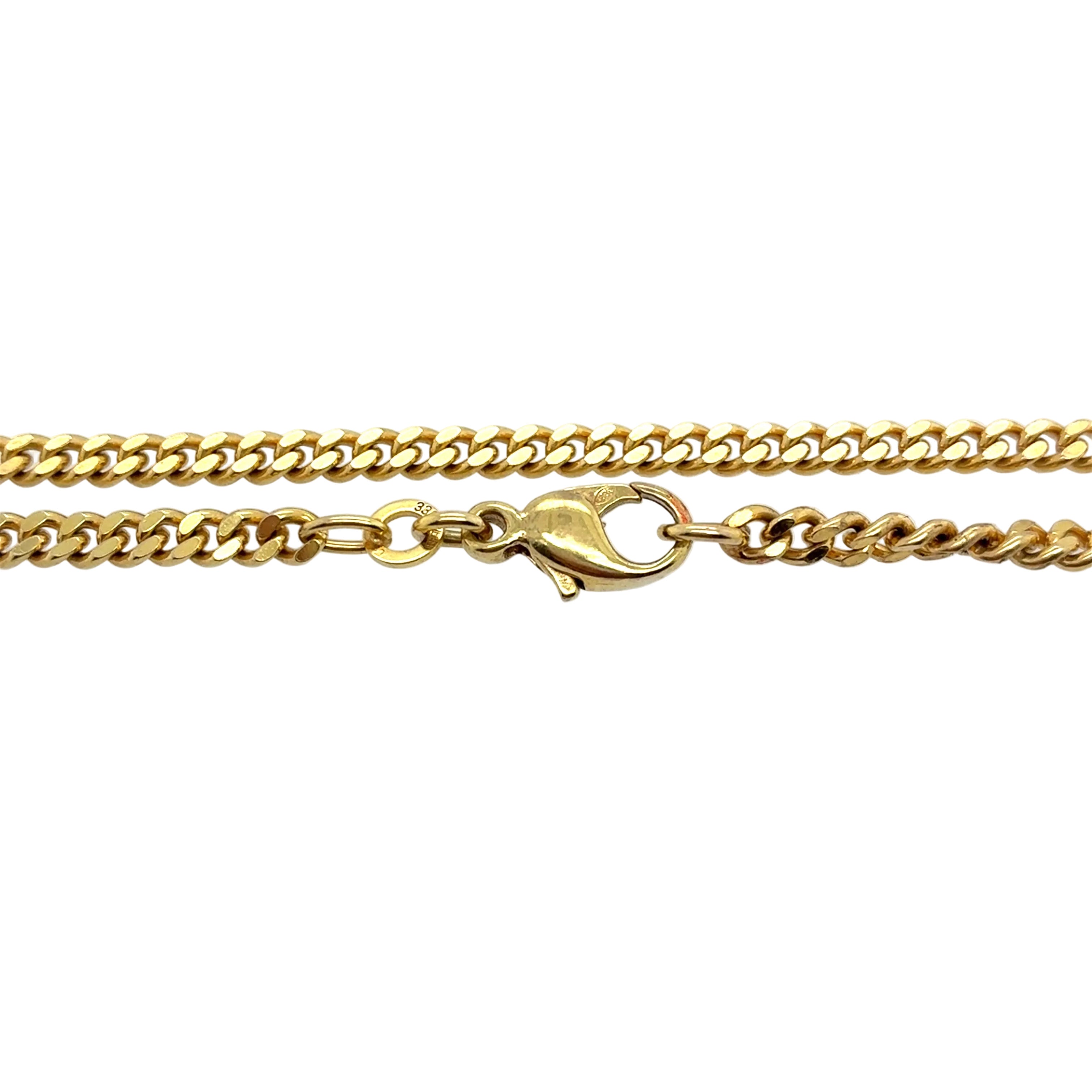 Flachpanzerkette Gelbgold 333 Gold 8kt L: 80cm