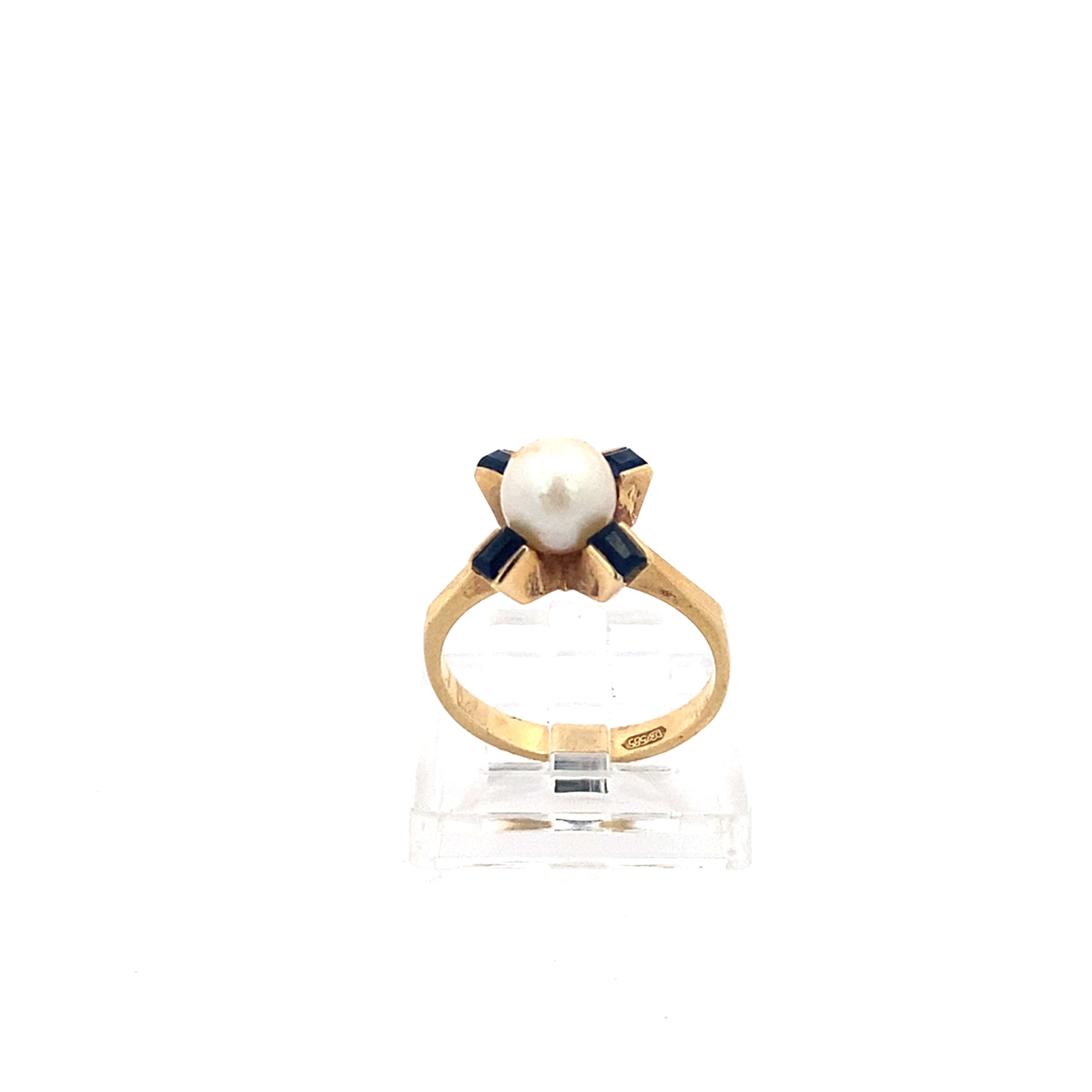 Damenring Gelbgold 585 Perle