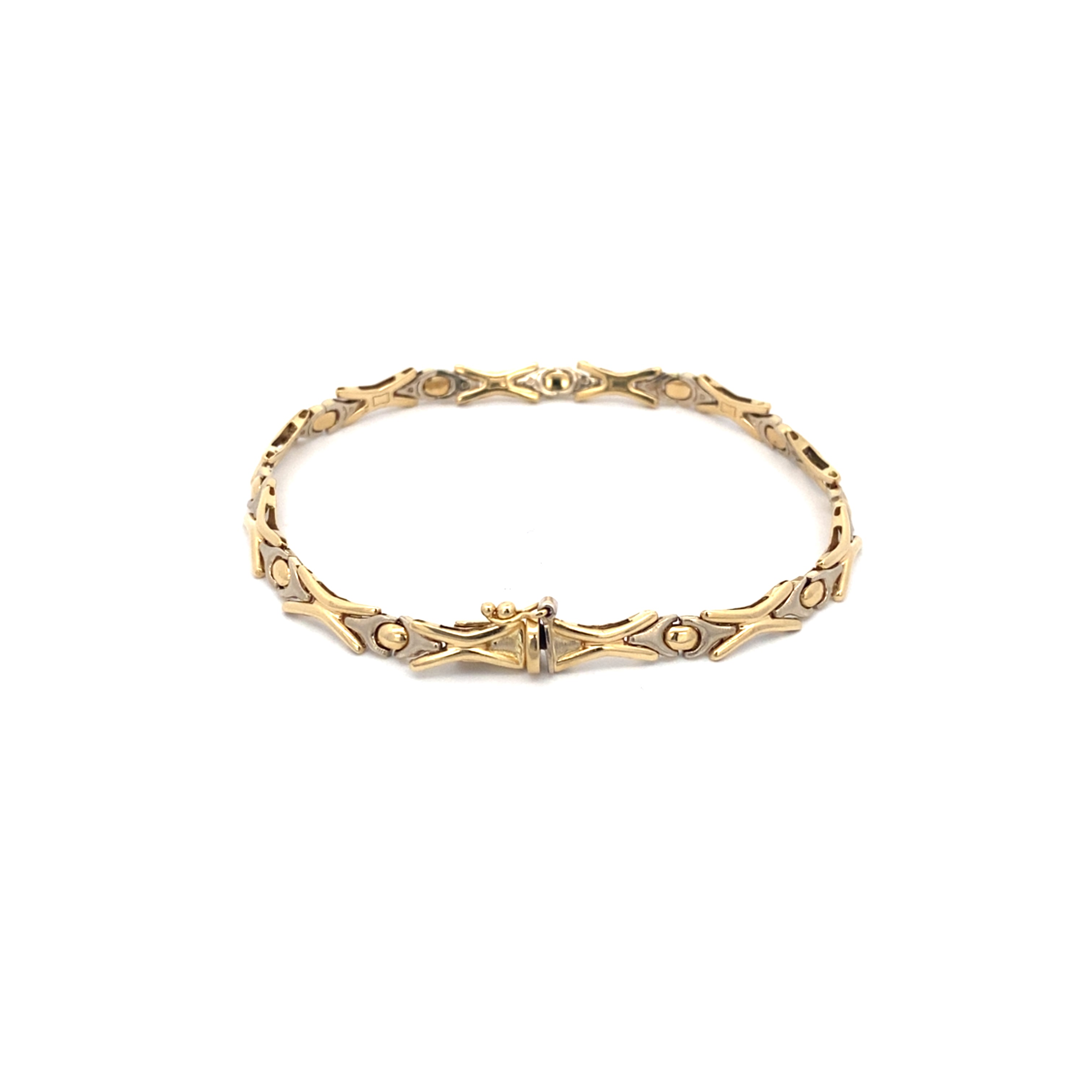 Armband Gelbgold und Weißgold 585