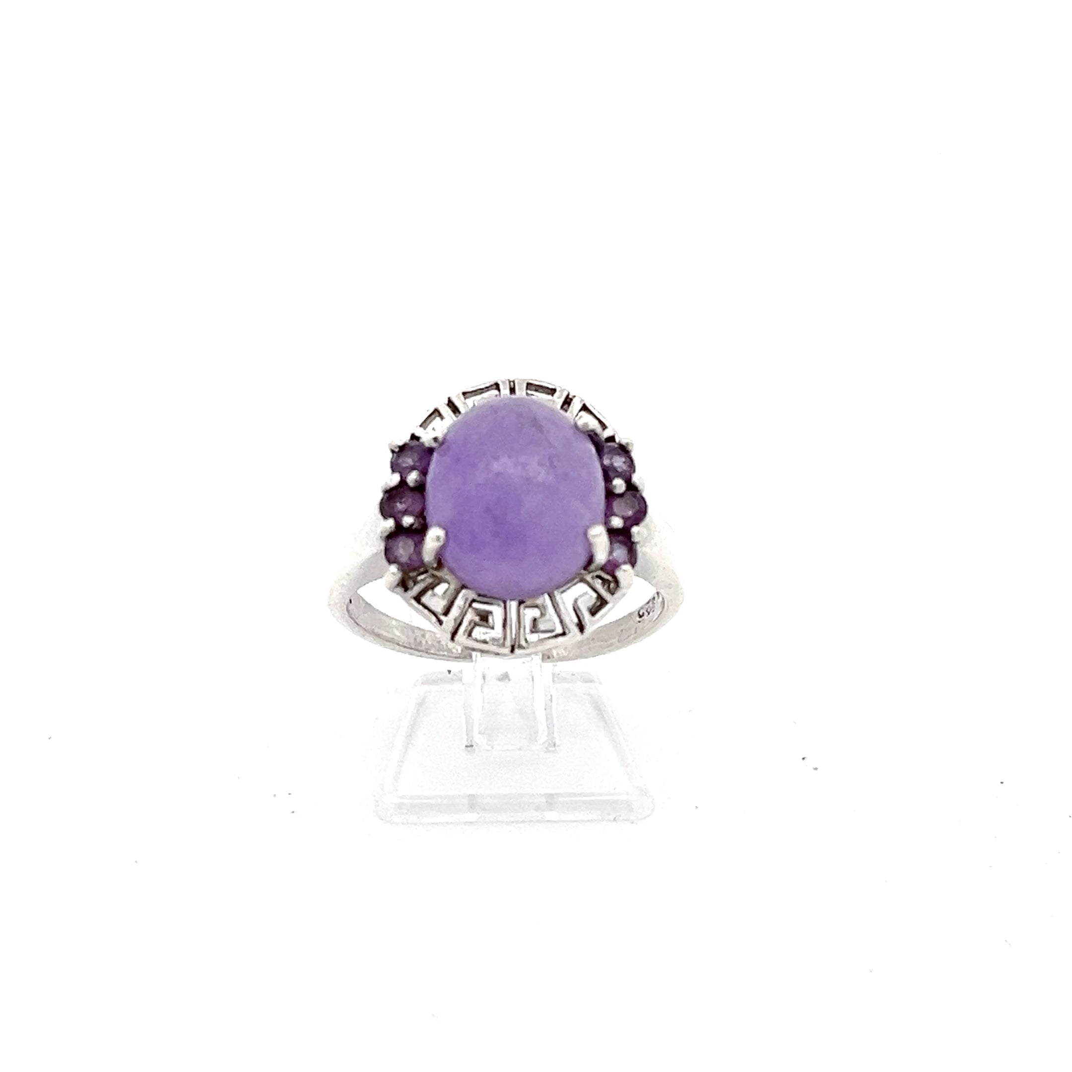 Sterling Silber Ring 925 mit lila Steinen *60
