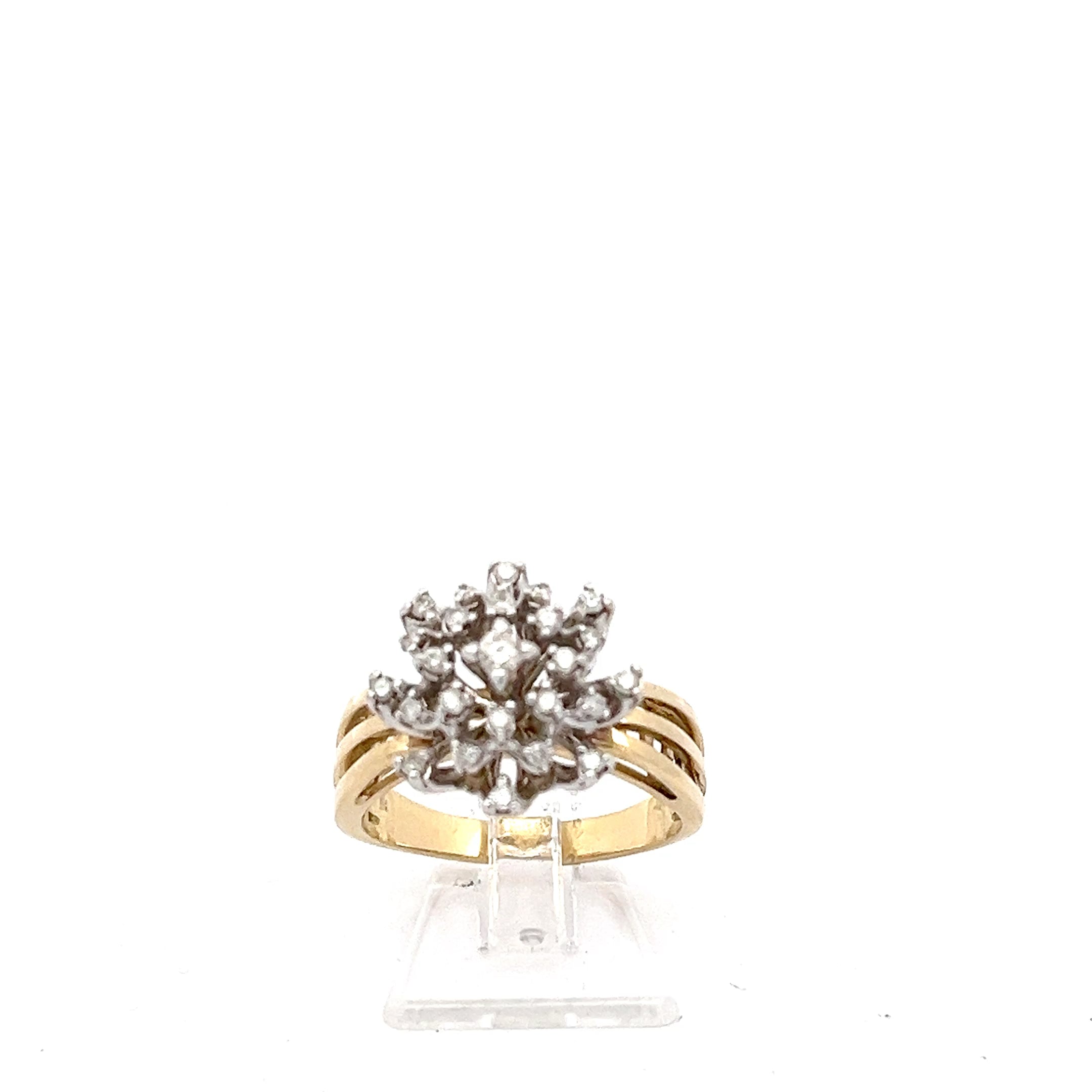 Brillanten Damenring Gelb Gold 585 14 Karat