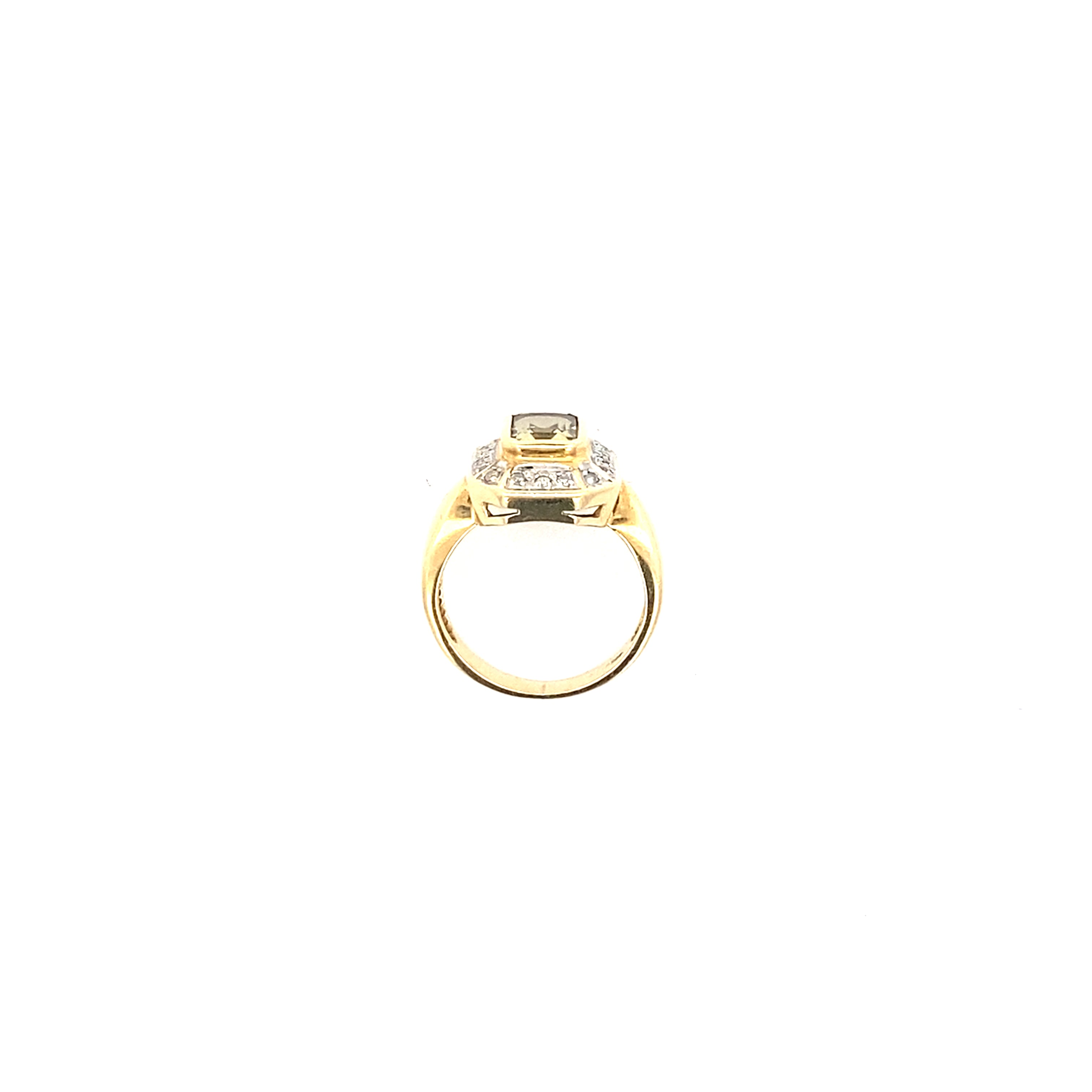 Damen Ring Gelbgold 585 / 14 kt Brillanten  *57*