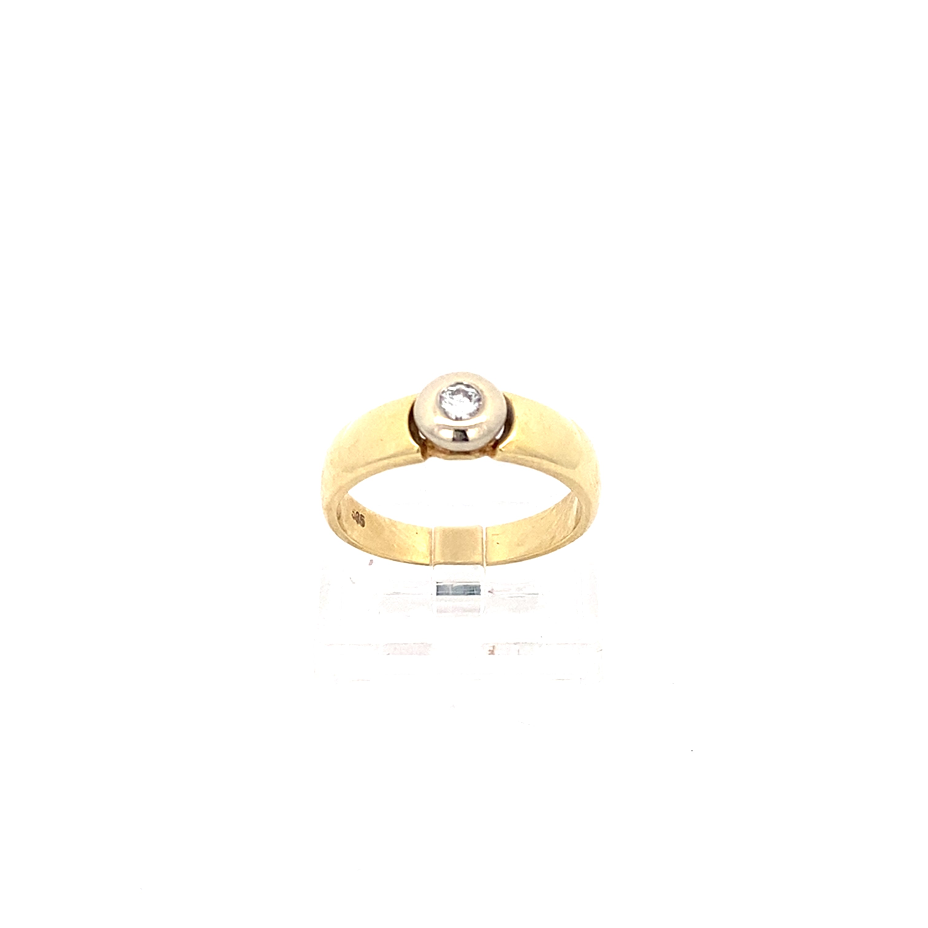 Brillantring Gelbgold und Weißgold 585