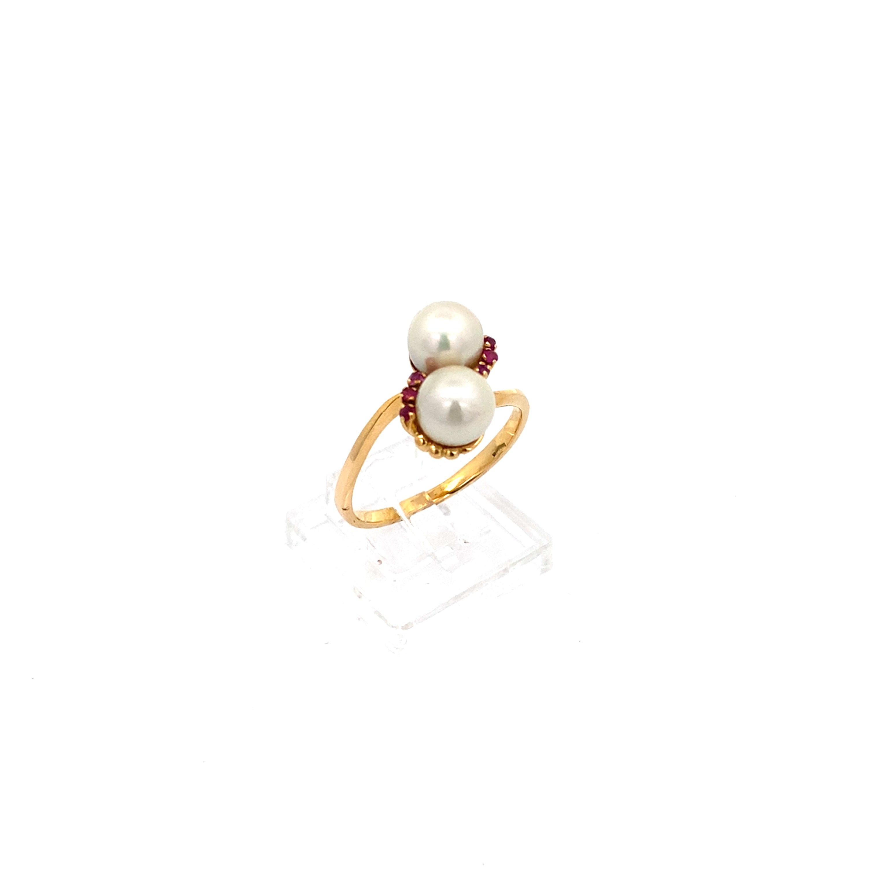 Perlenring Gelbgold 750
