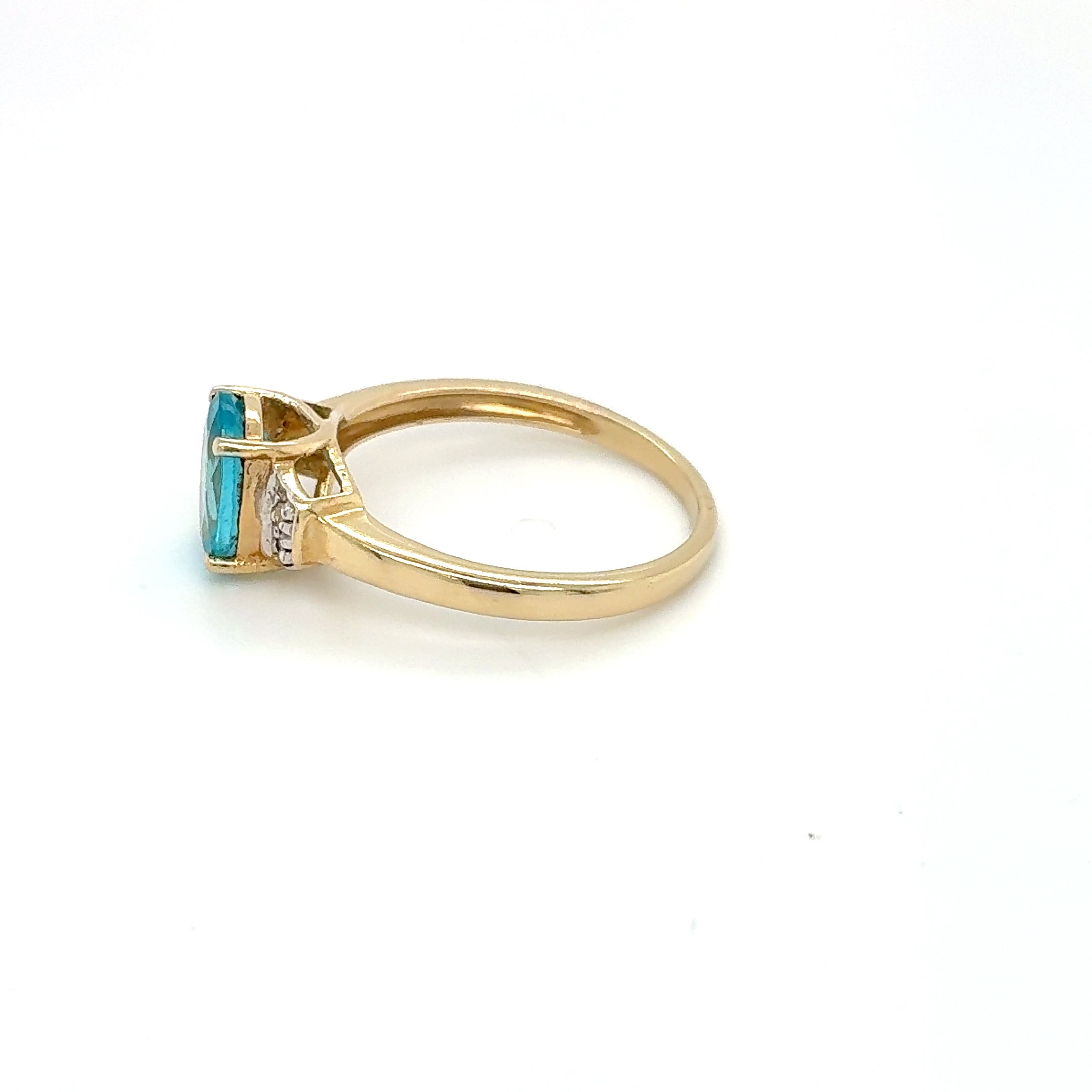 Topas Diamant Gold Ring 585 Gelbgold 14kt