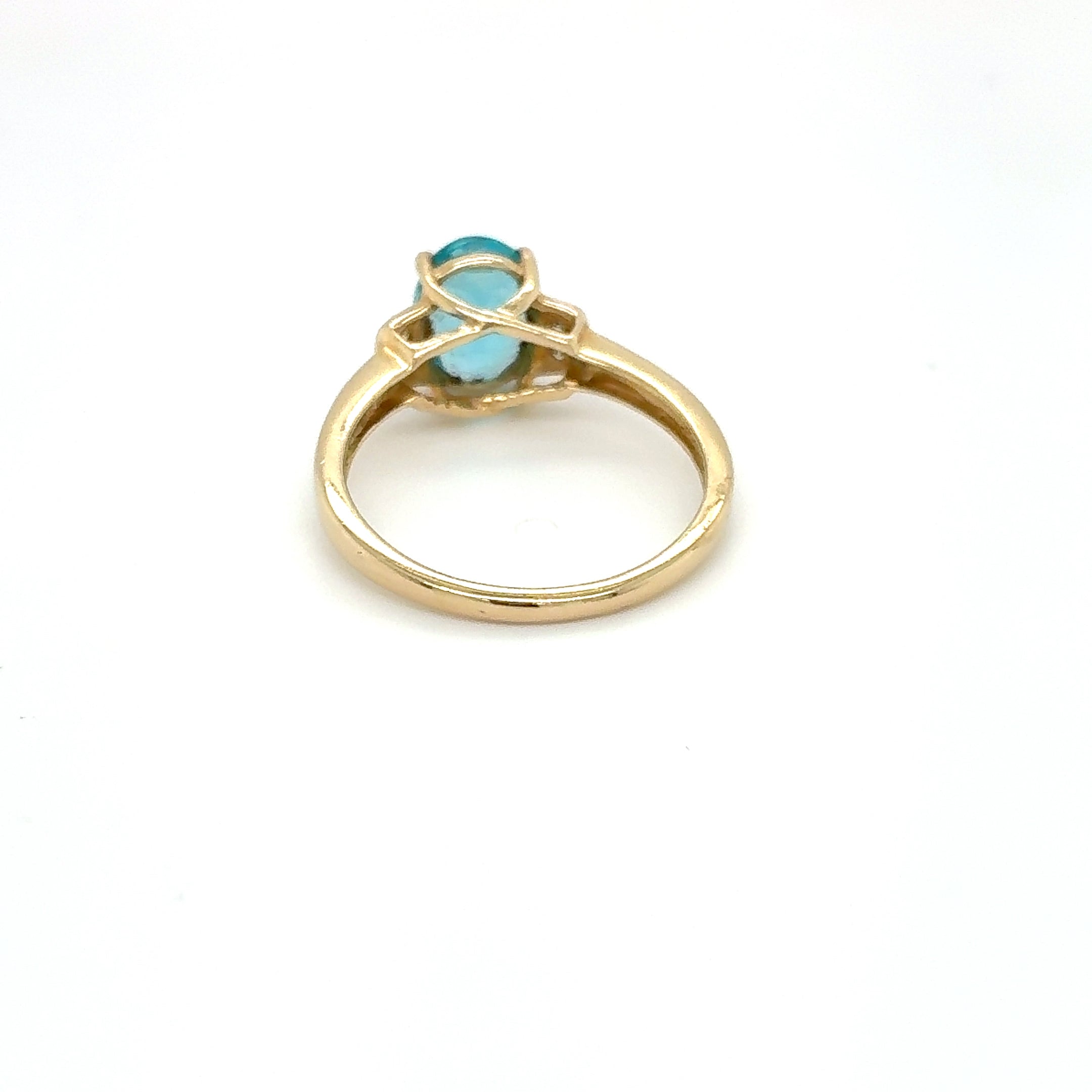 Topas Diamant Gold Ring 585 Gelbgold 14kt