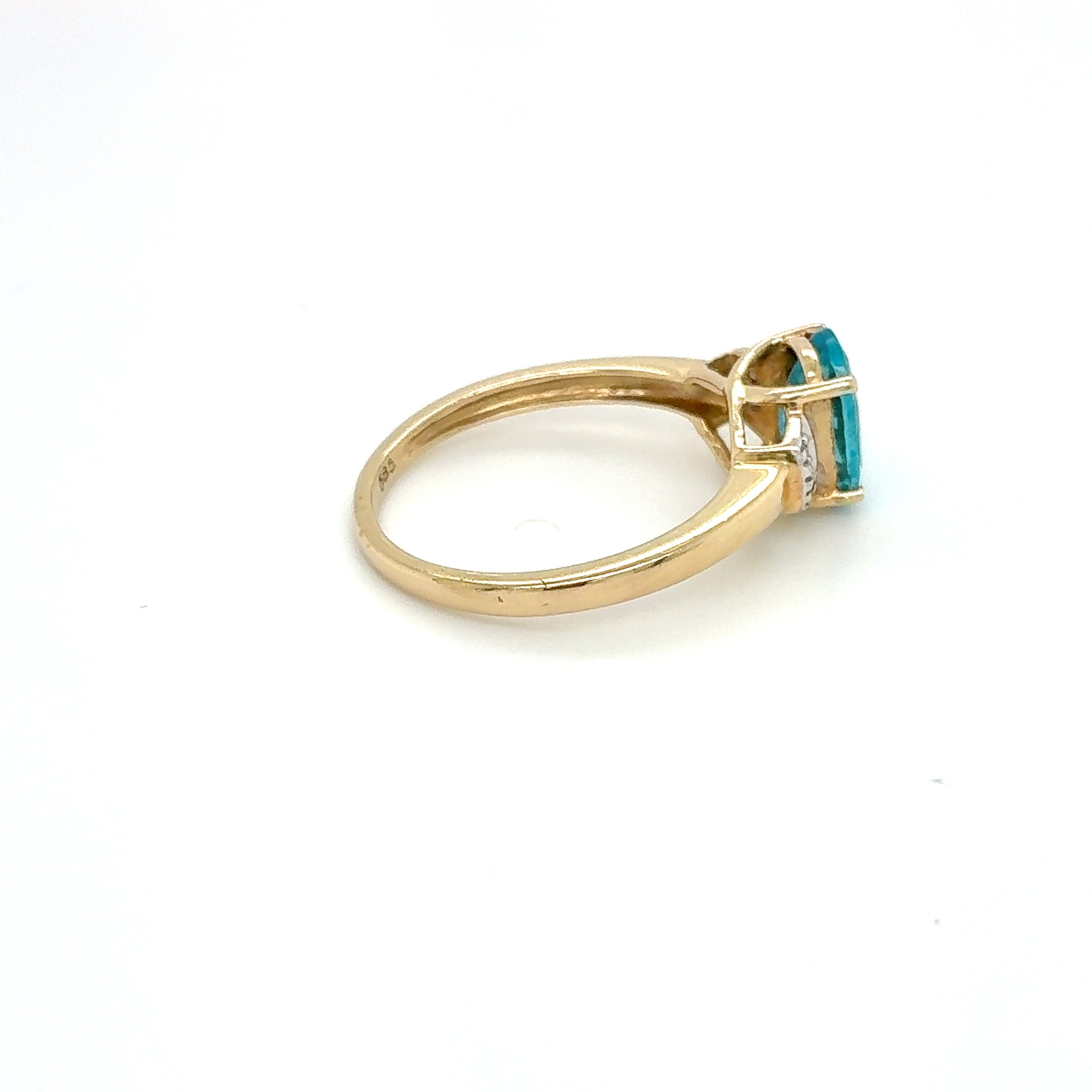 Topas Diamant Gold Ring 585 Gelbgold 14kt