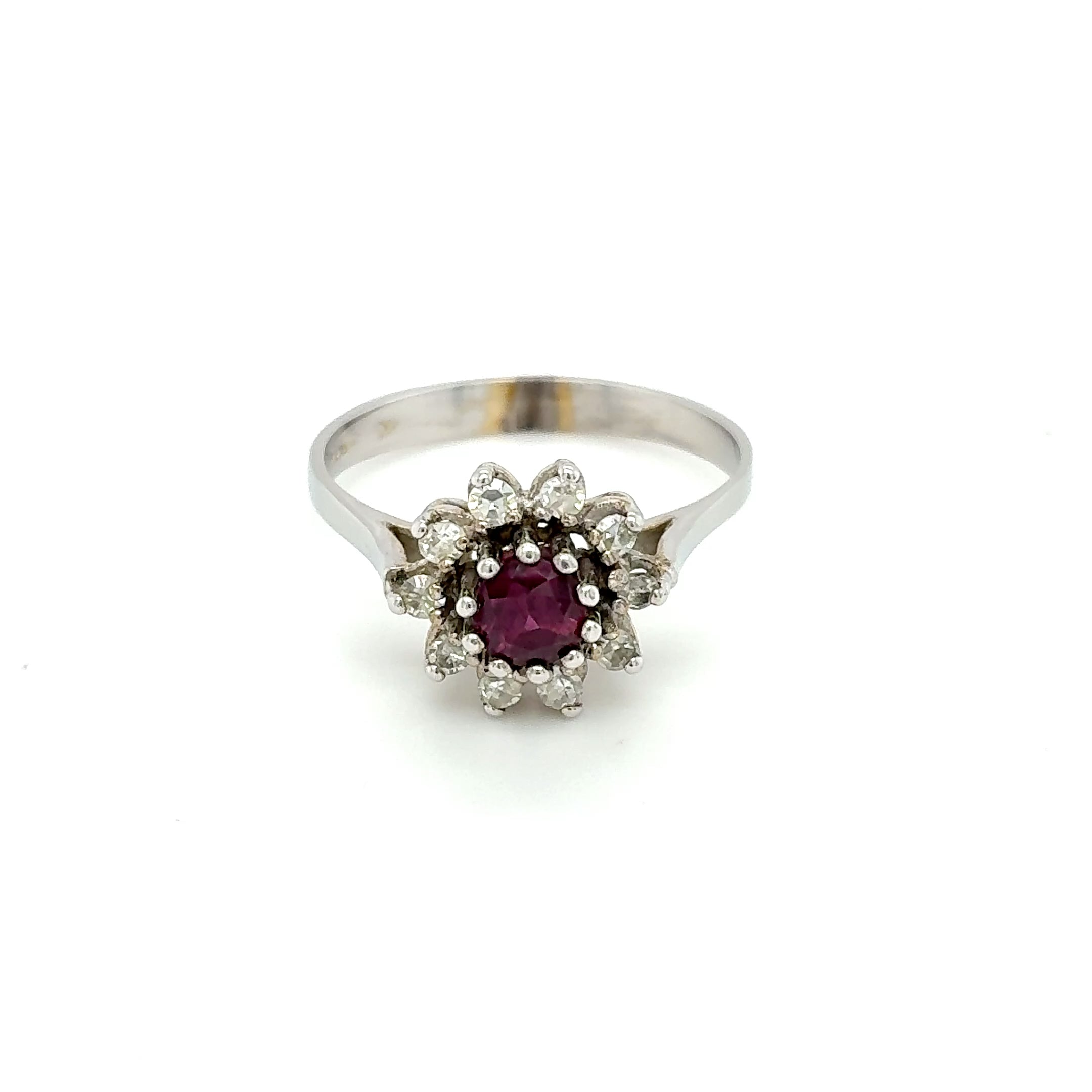 Damenring Weißgold 585 14kt Gold Brillanten Gr. 56,5