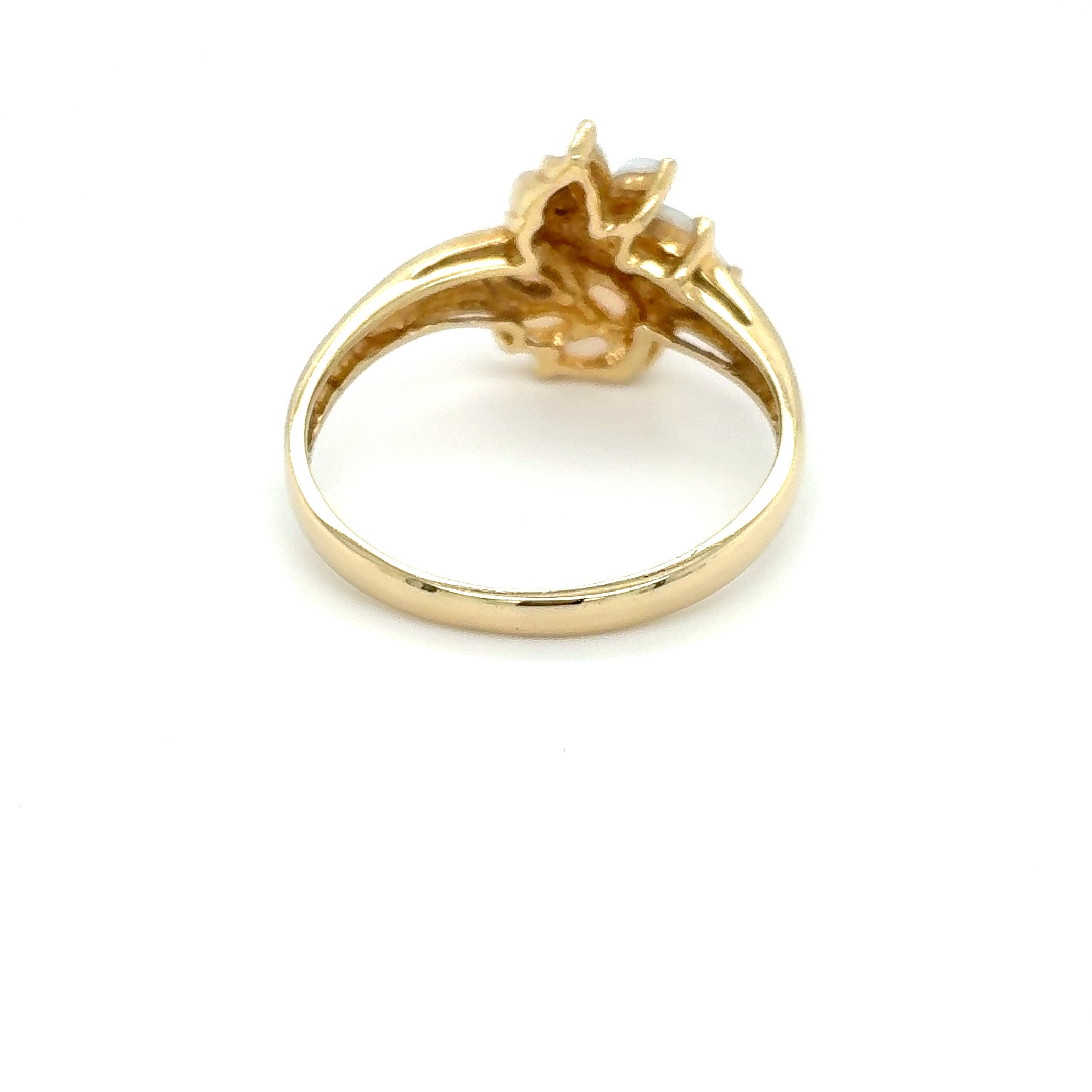 Damenring Gelbgold 585/14kt Gold Diamant, Opal Gr. 66