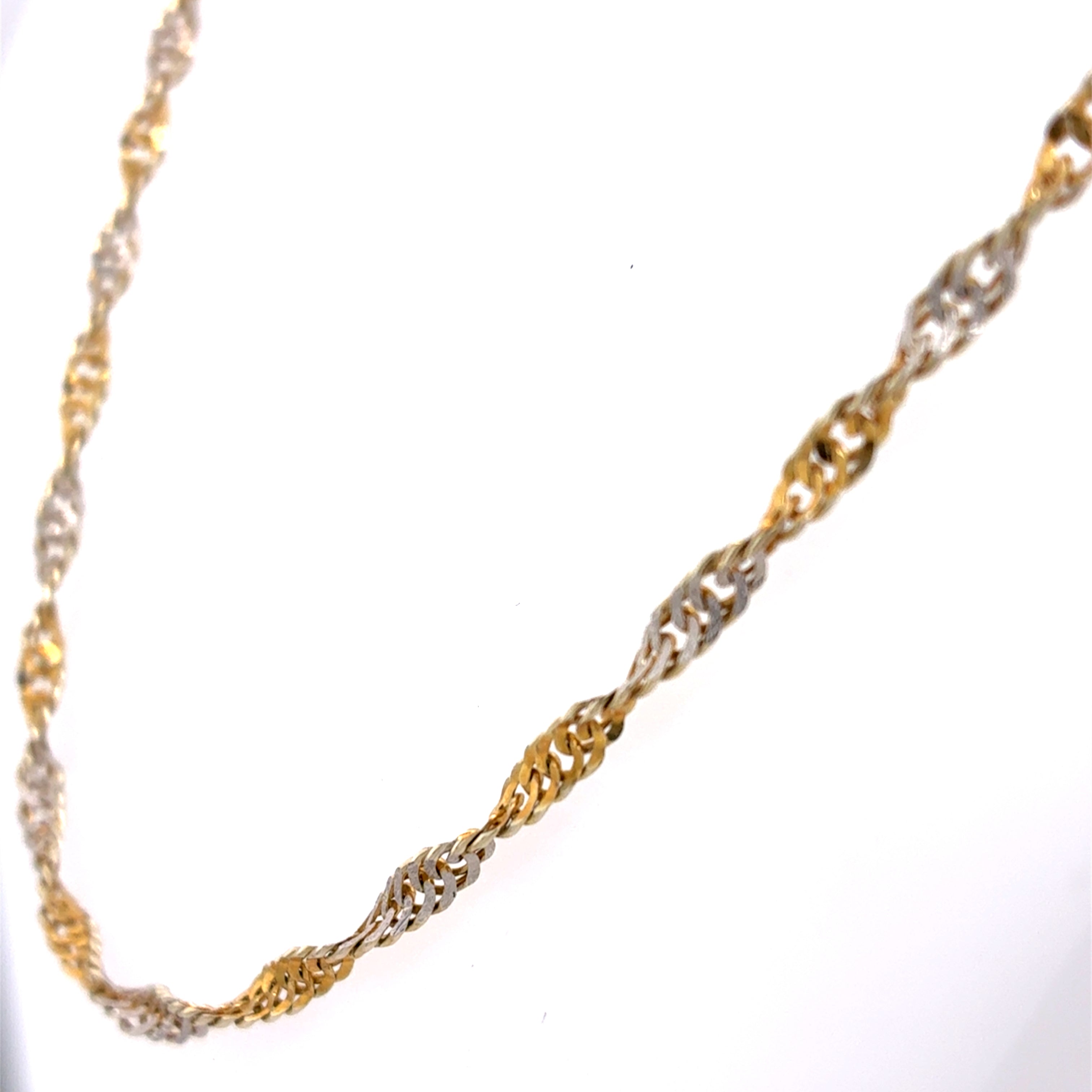 Kordelkette Gold 333 Kette Gelbgold Weißgold 8kt L: 44cm