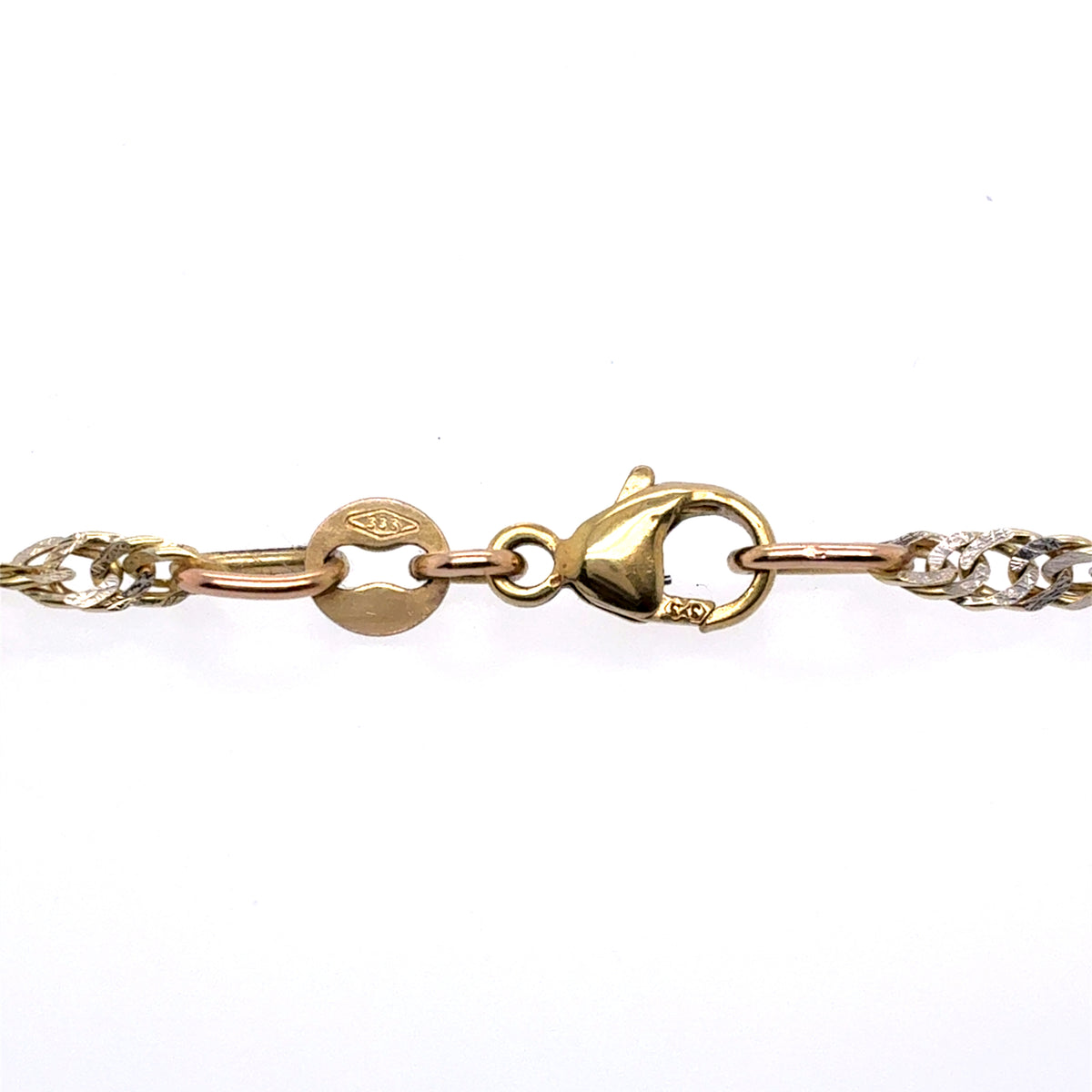 Kordelkette Gold 333 Kette Gelbgold Weißgold 8kt L: 44cm