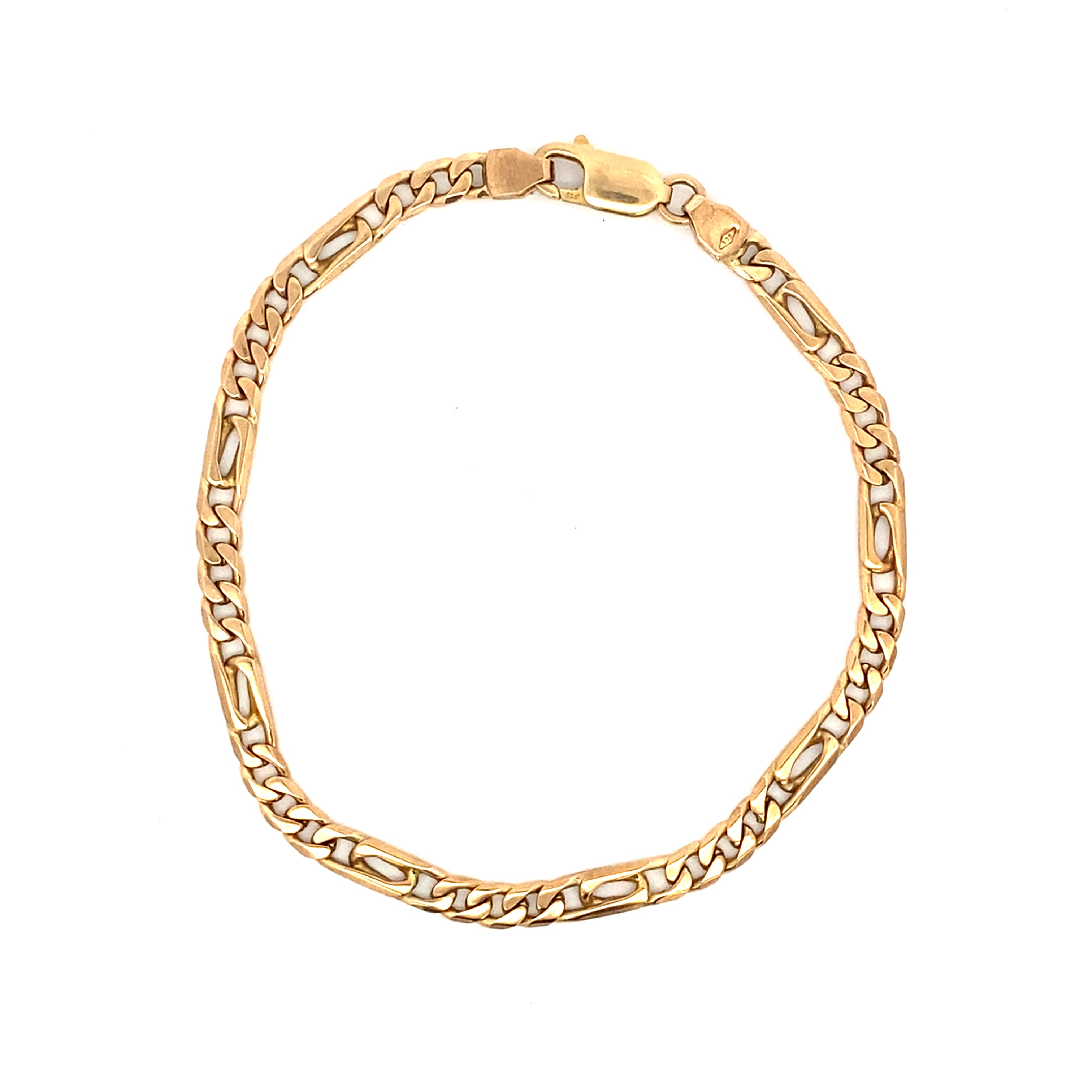 Flachpanzerarmband Gelbgold 333