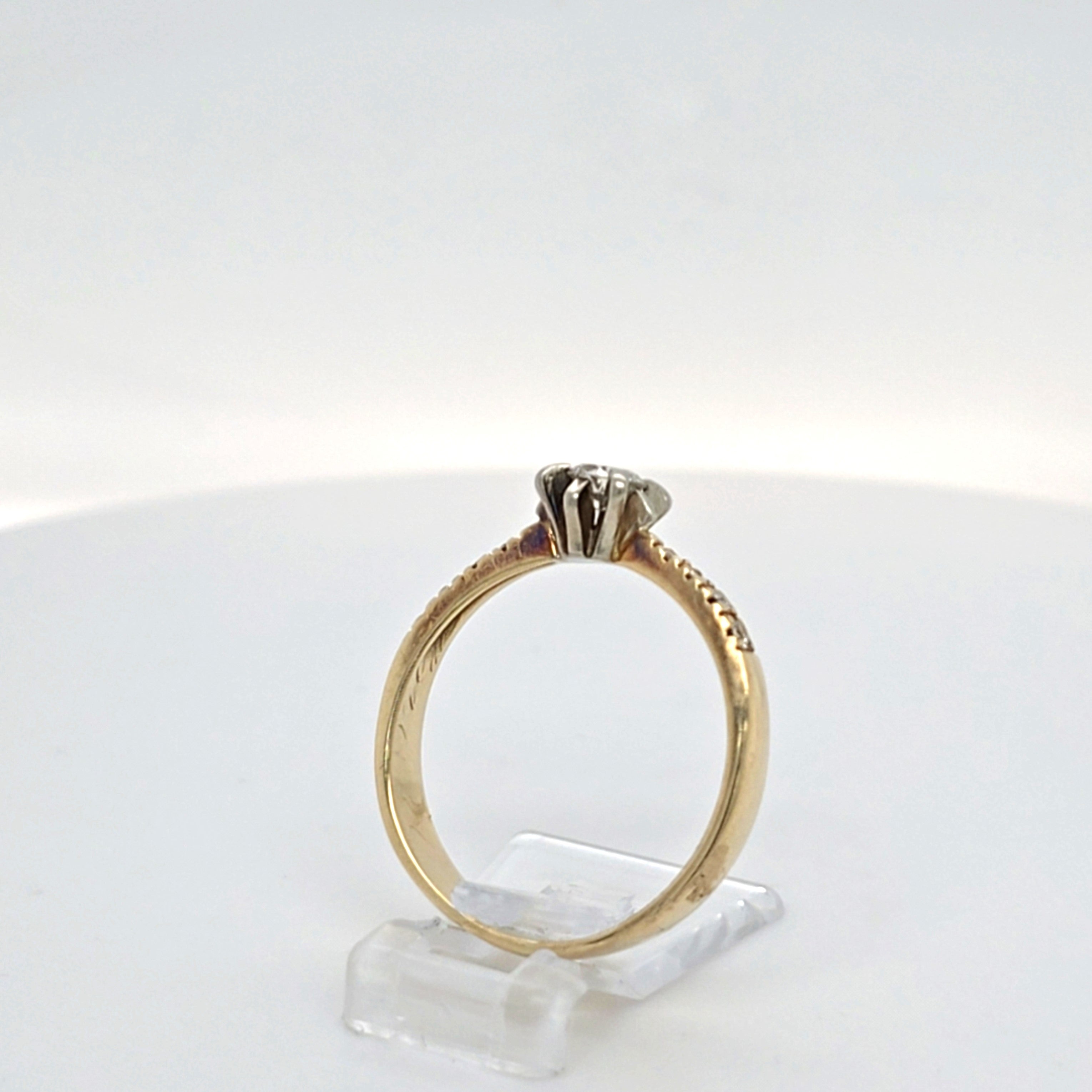 Ring Gelb Weiß Gold 585 Brillanten Schmuck Damen