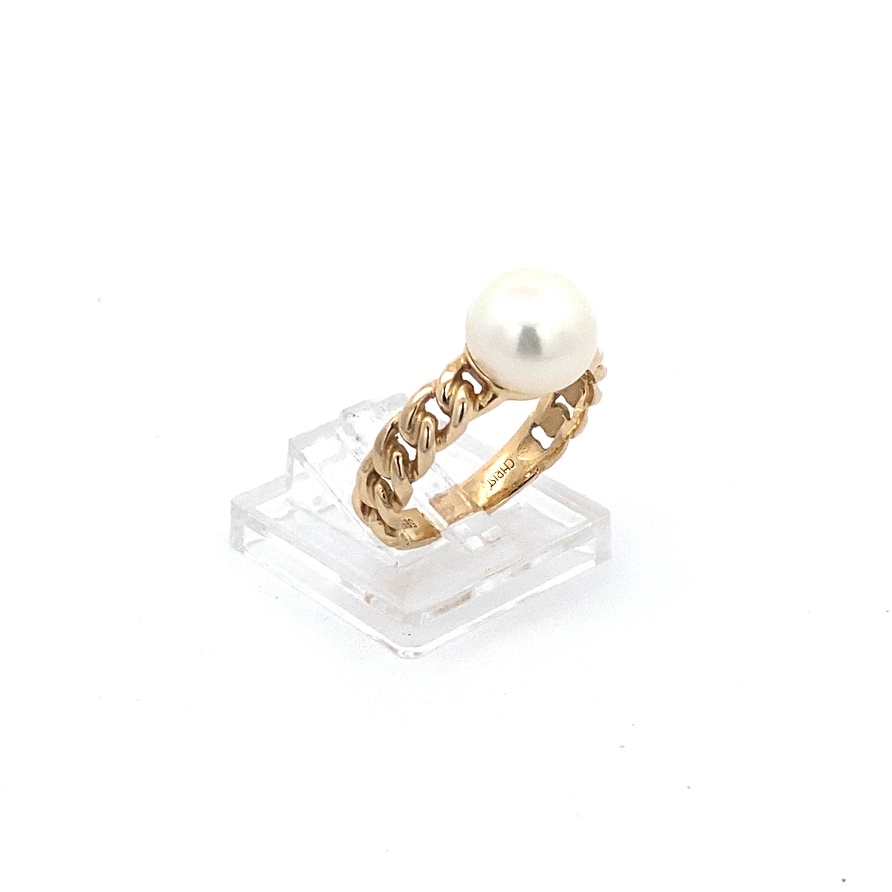 Perlenring Gelbgold 585