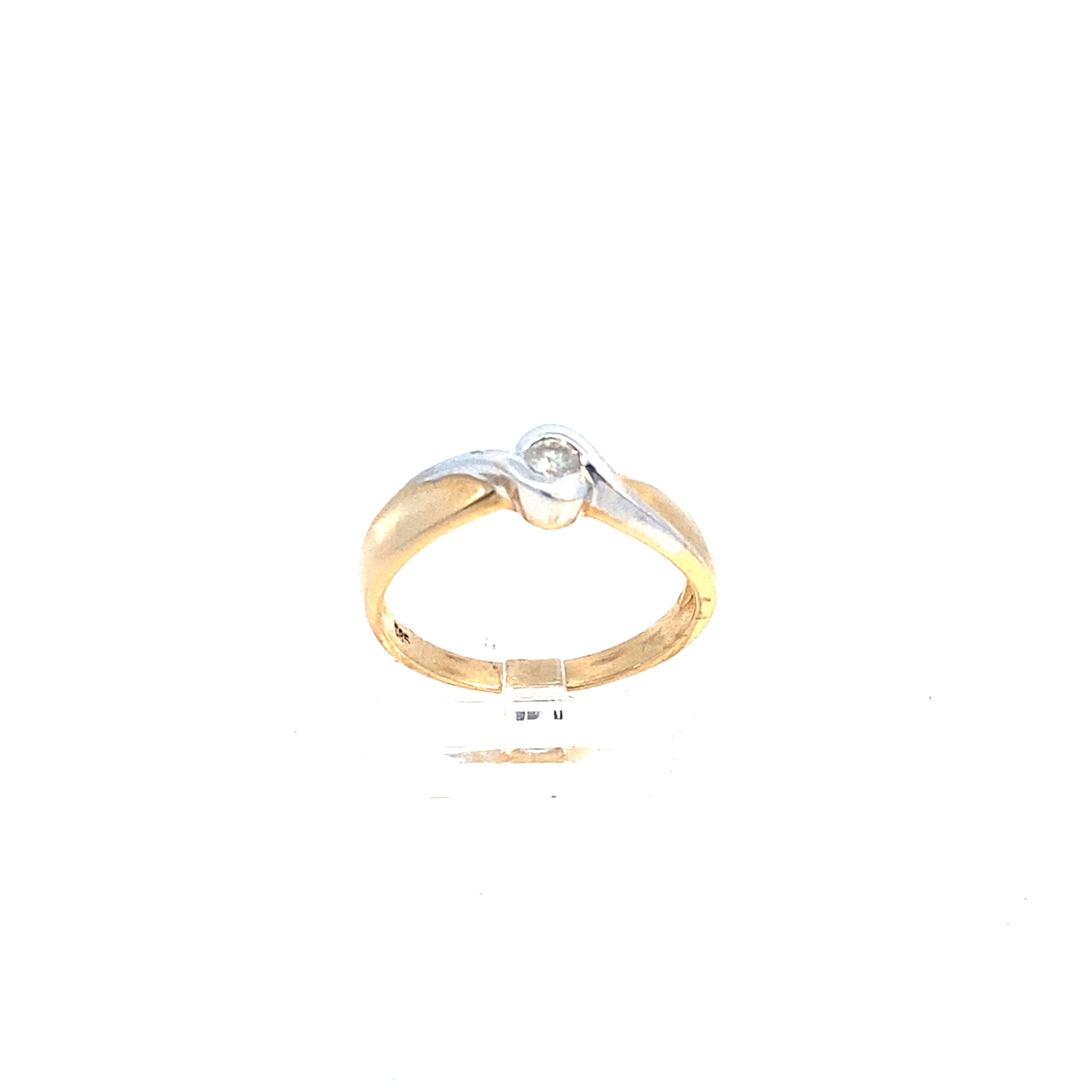 Brillantring Gelbgold/Weißgold  59*