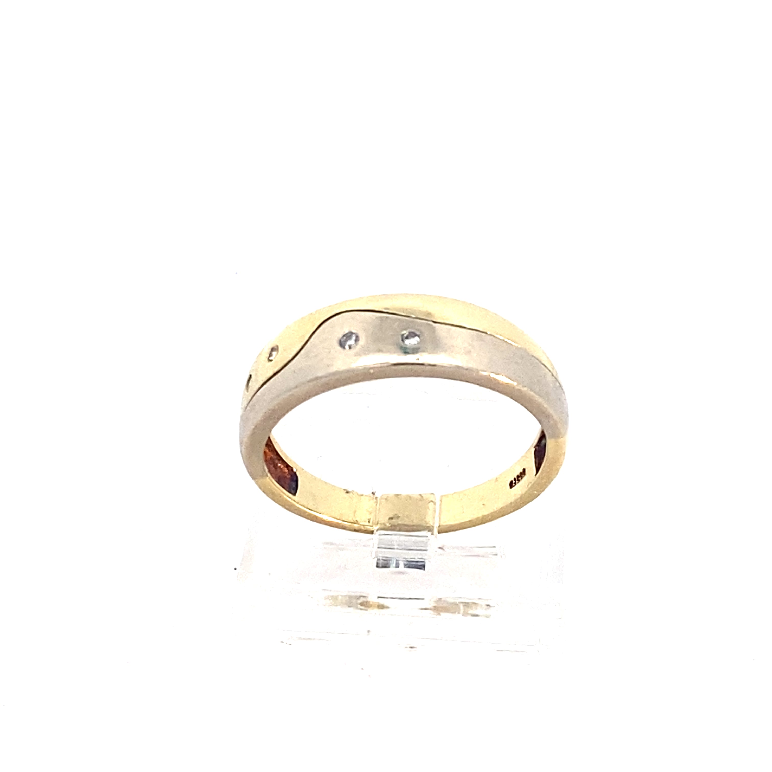 Brillantring Gelbgold/Weißgold  55*