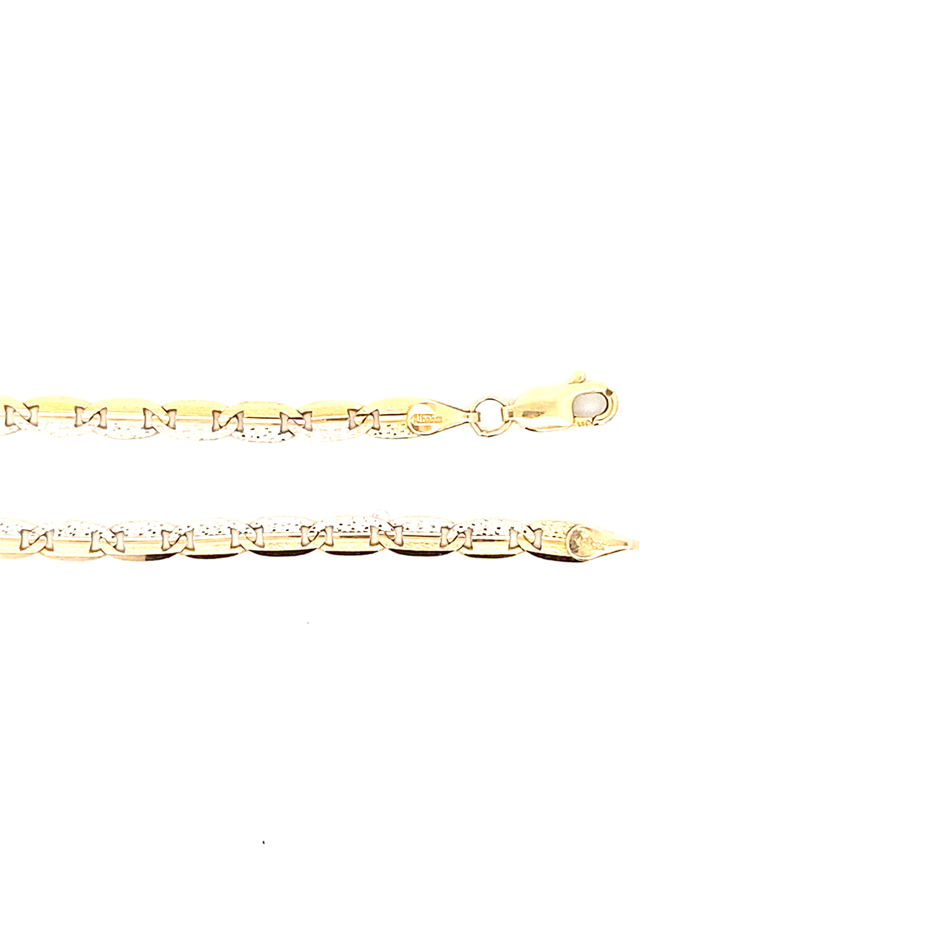 Armband Gelb-/Weißgold 585/14kt ca.19 cm