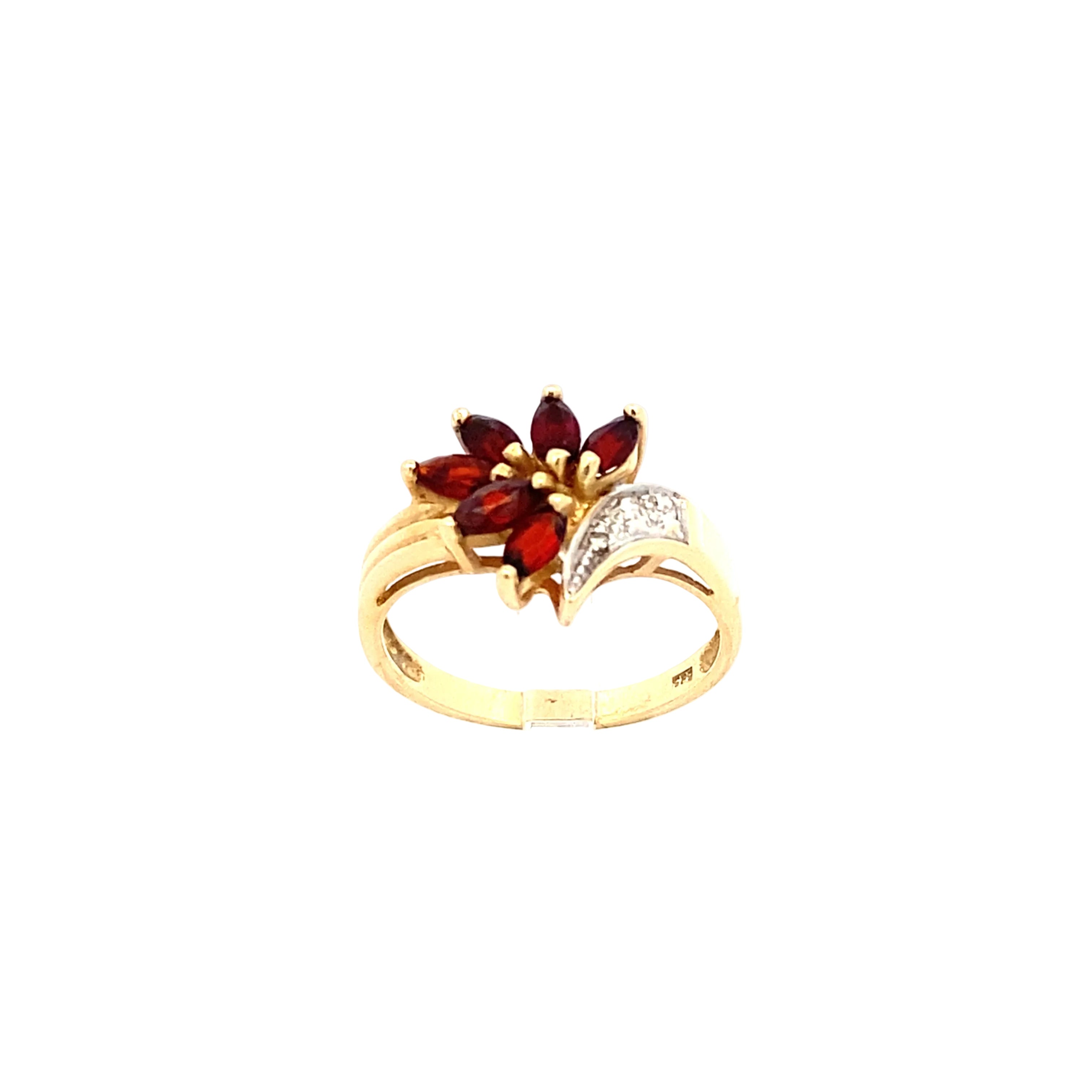 Damenring Gelb-/Weißgold 585/14kt Gr.56
