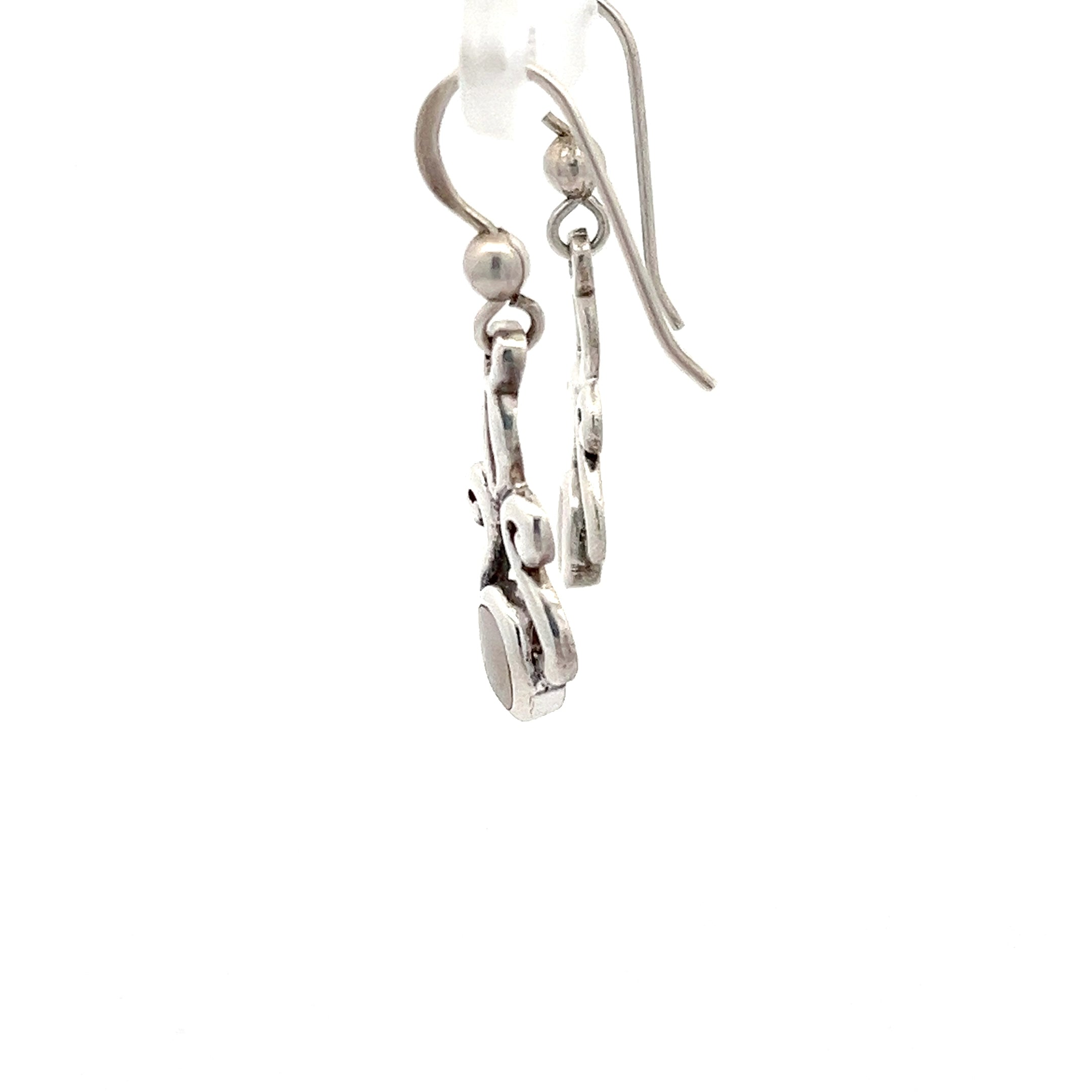 Keltische Ohrringe mit Mondstein Sterling Silber 925