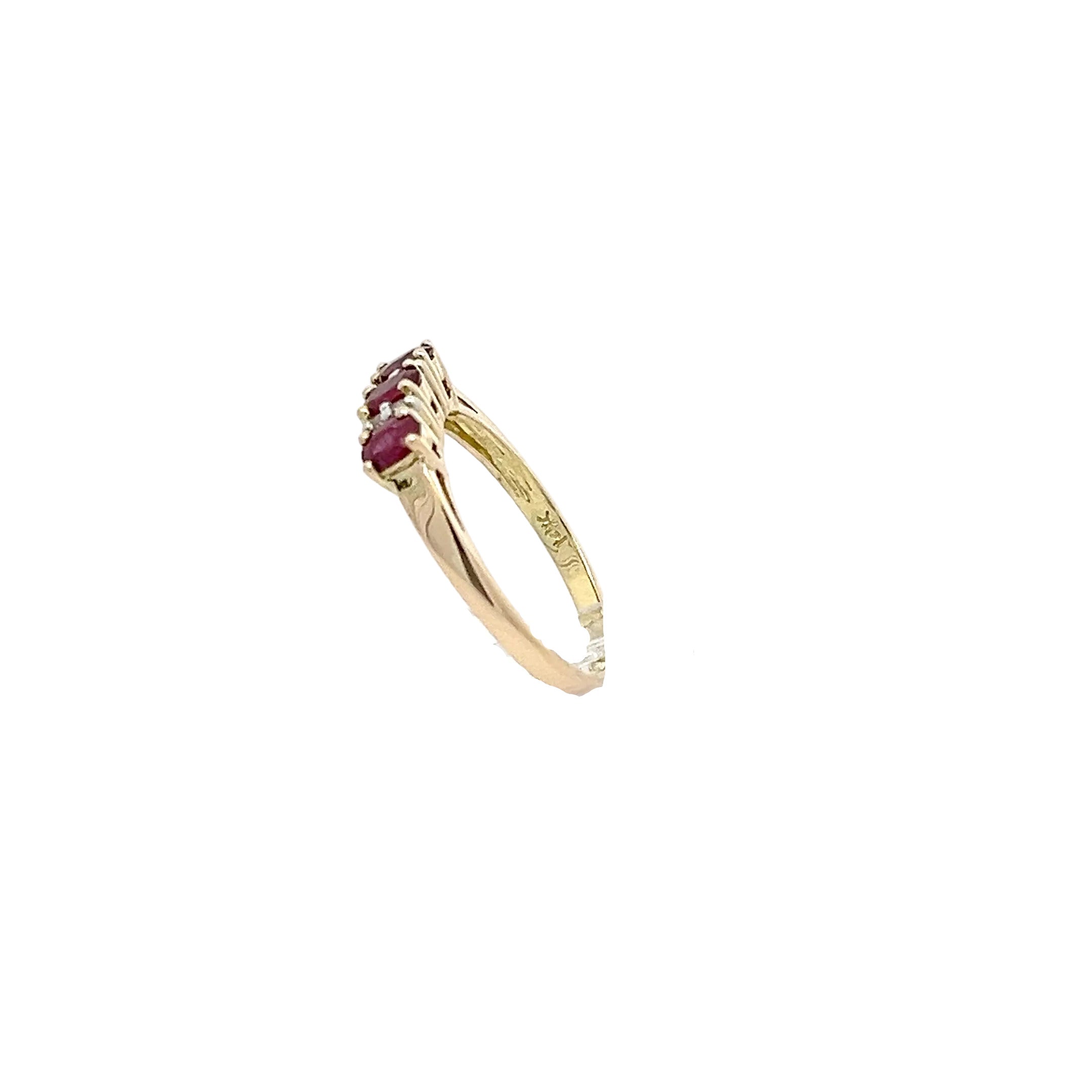 Rubin Brillanten Damenring Gelb Gold 585 14 Karat *55