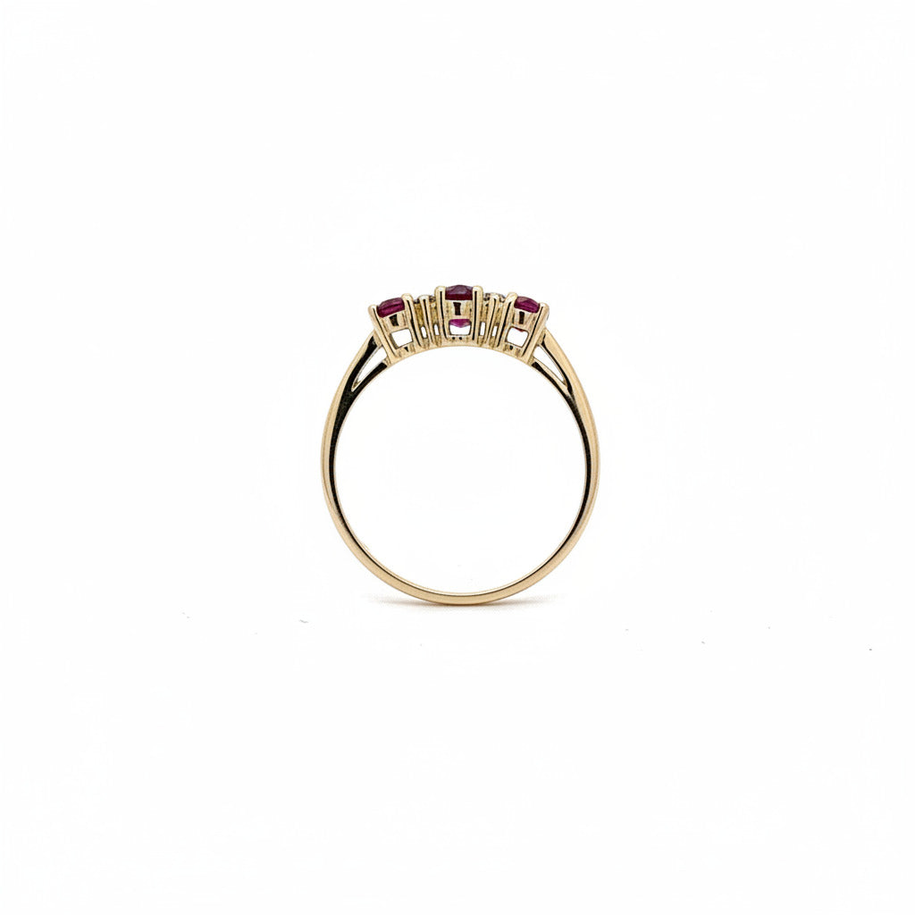 Rubin Brillanten Damenring Gelb Gold 585 14 Karat *55