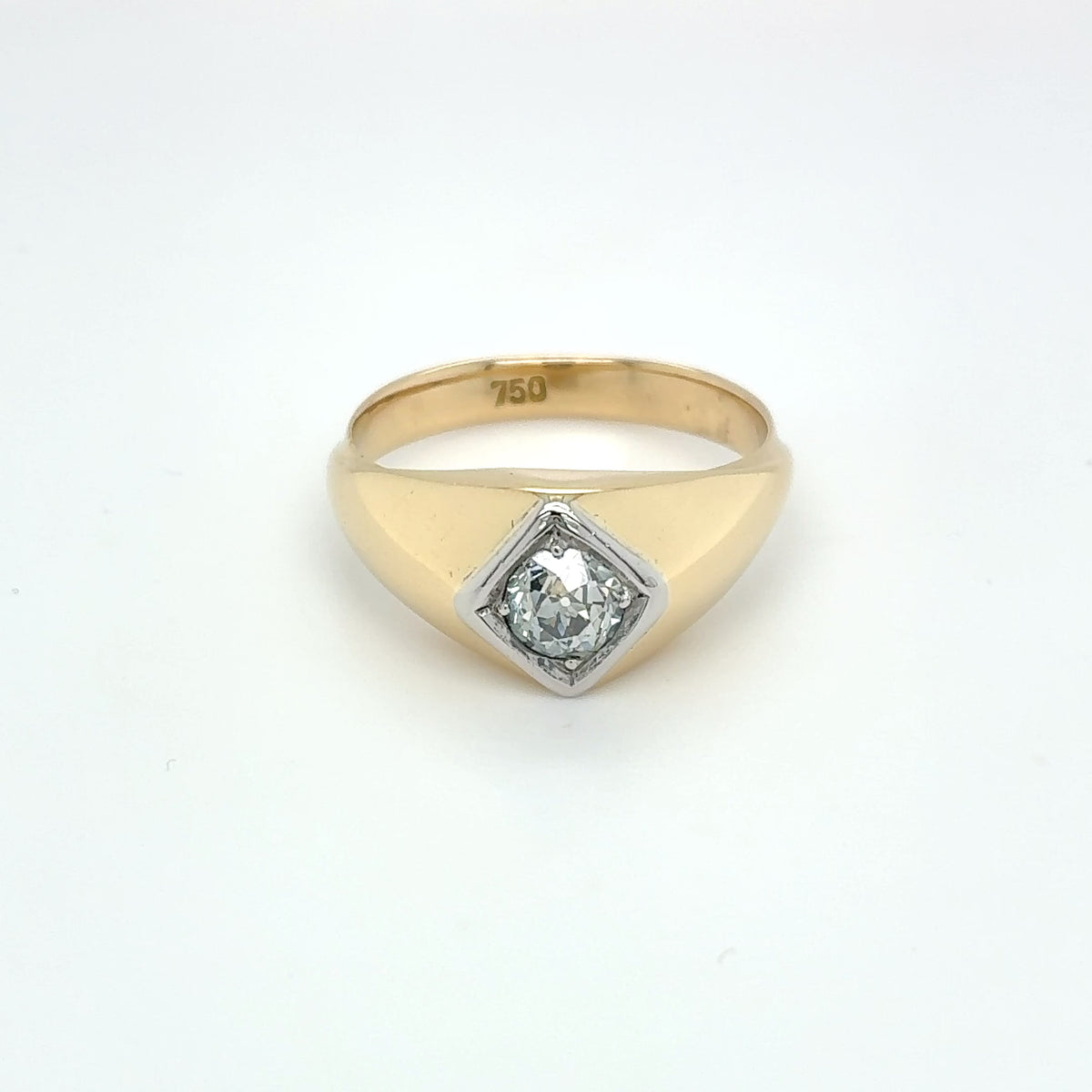 Goldring Ring 750/18 KT Gold Brillant 0,45CT Gr.57