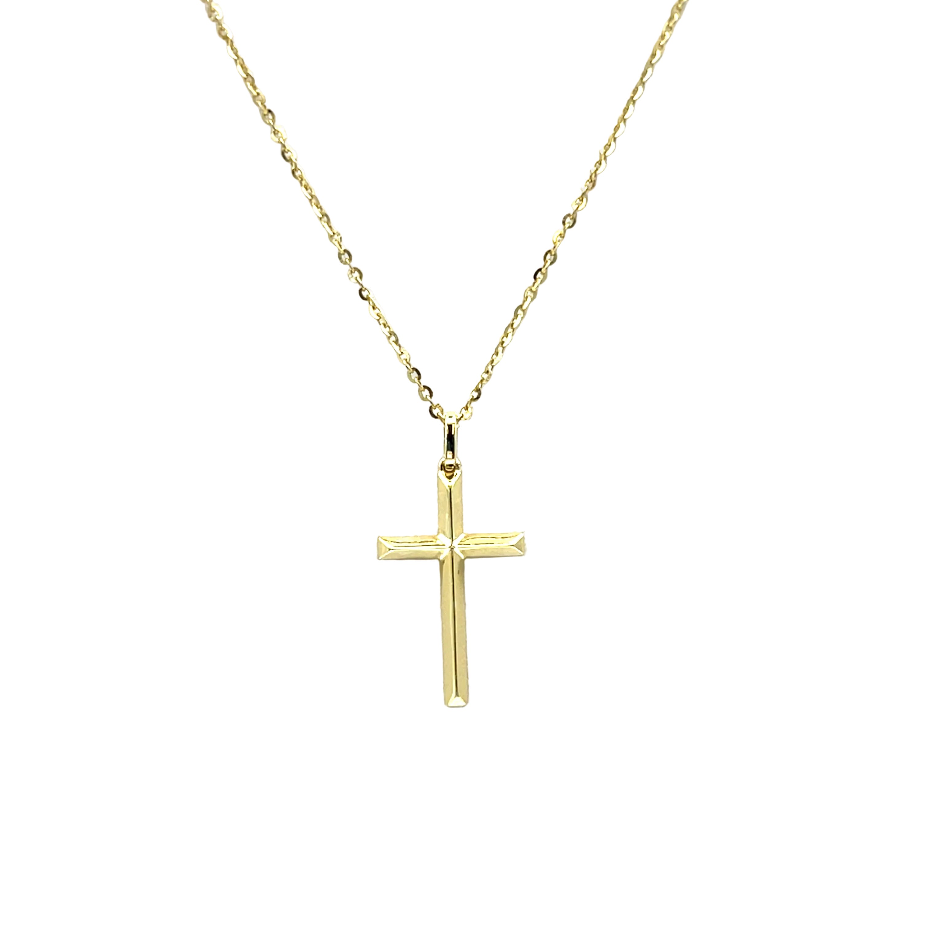 Kreuz Kette Sterling Silber 925 vergoldet