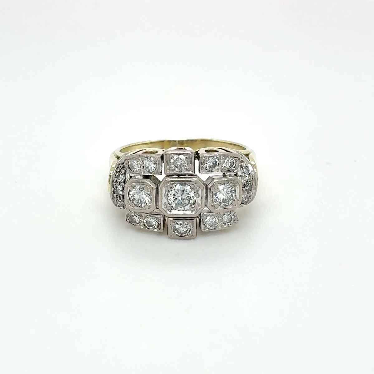 Damenring Gelbgold 585/14kt Gold Brillant, Diamant Gr. 51 185873