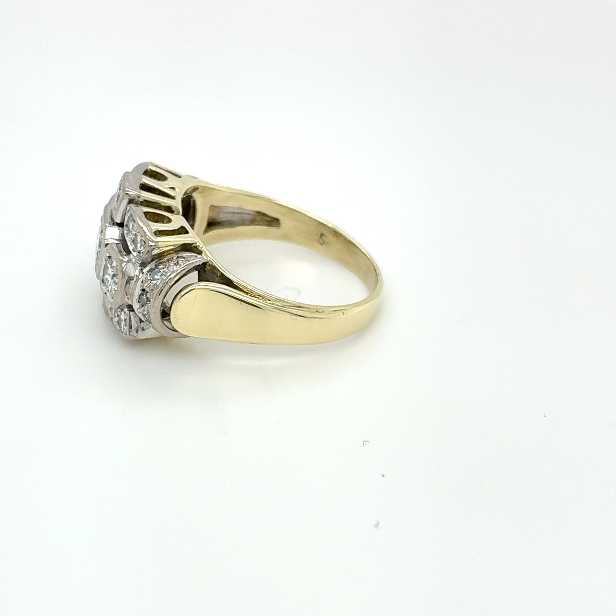 Damenring Gelbgold 585/14kt Gold Brillant, Diamant Gr. 51 185873