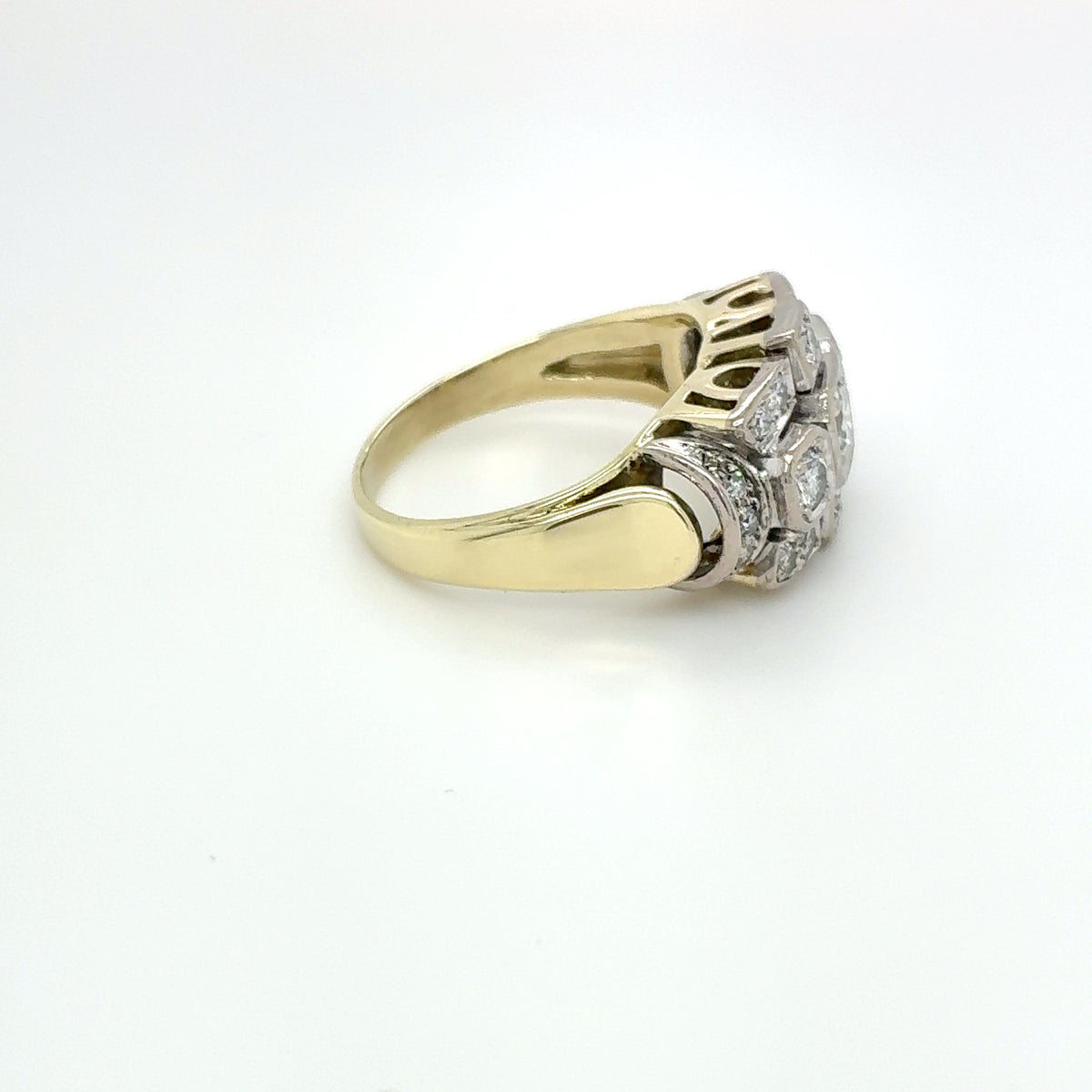 Damenring Gelbgold 585/14kt Gold Brillant, Diamant Gr. 51 185873