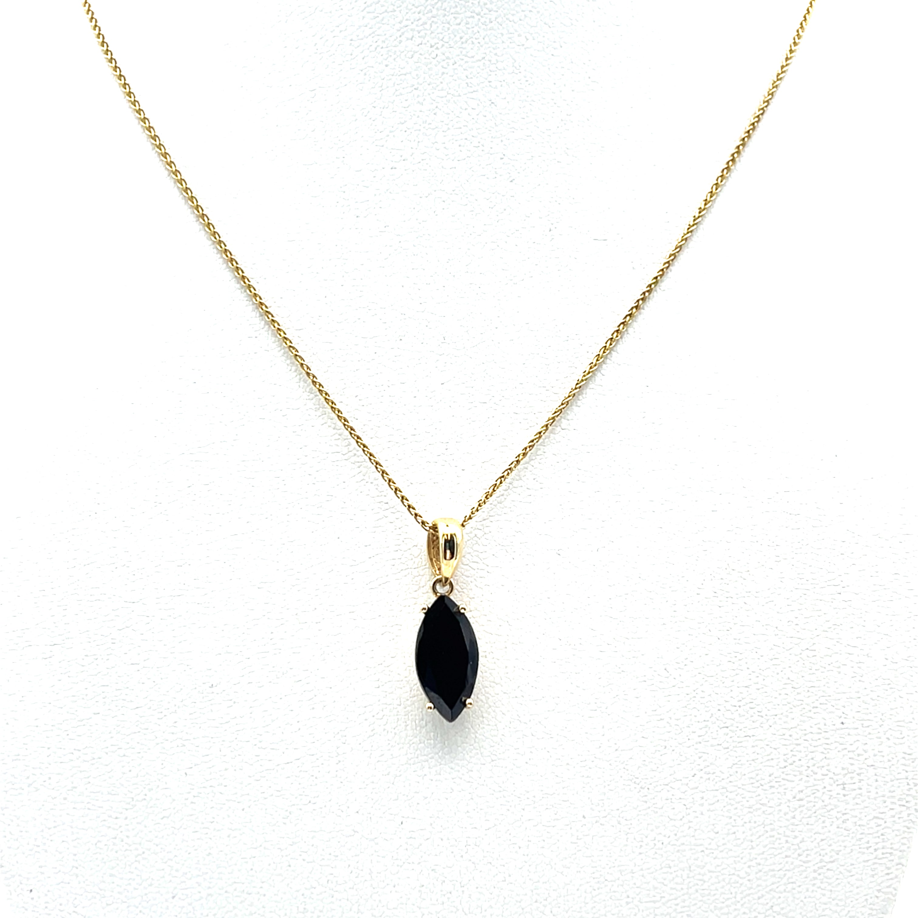Kette Gelb Gold mit rotem Stein 585 14 Karat