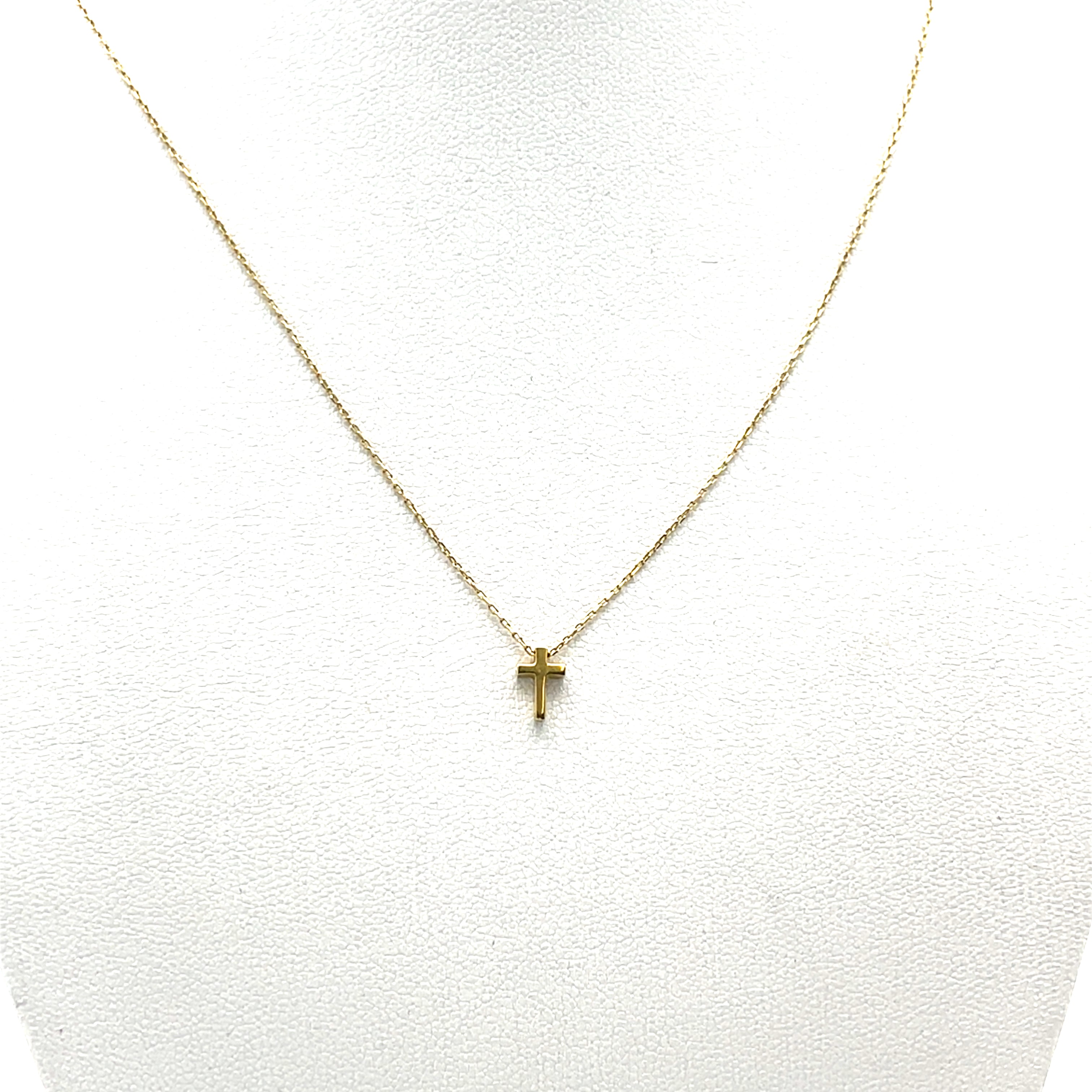 Kreuz Kette Gelb Gold 585