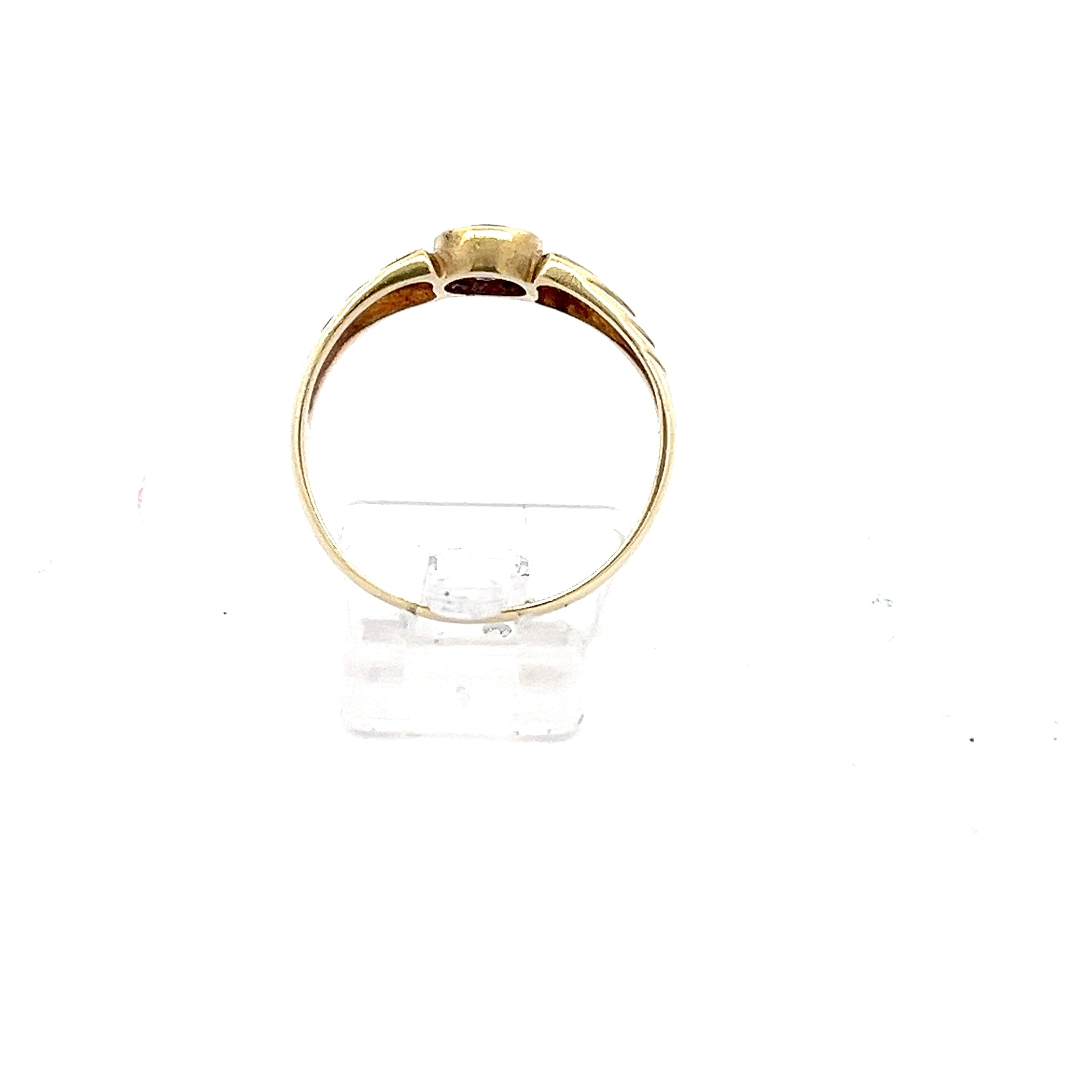 Damenring Gelb Gold 333 8 Karat mit lila Farbstein *58