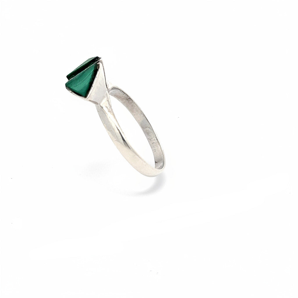 Malachit Sterling Silber 925 Ring *56