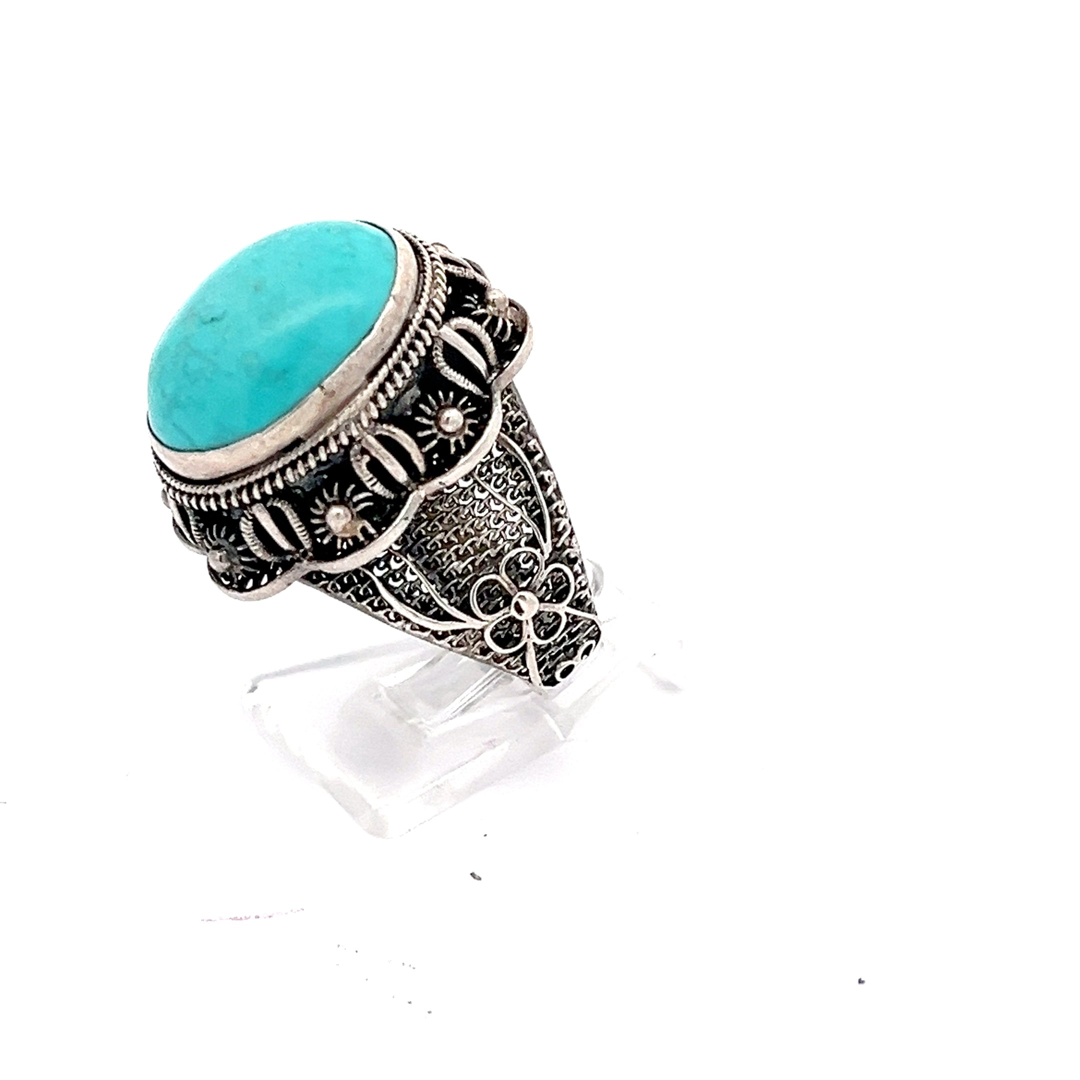 Navajo Sterling Silber 925 mit Farbstein türkis *60