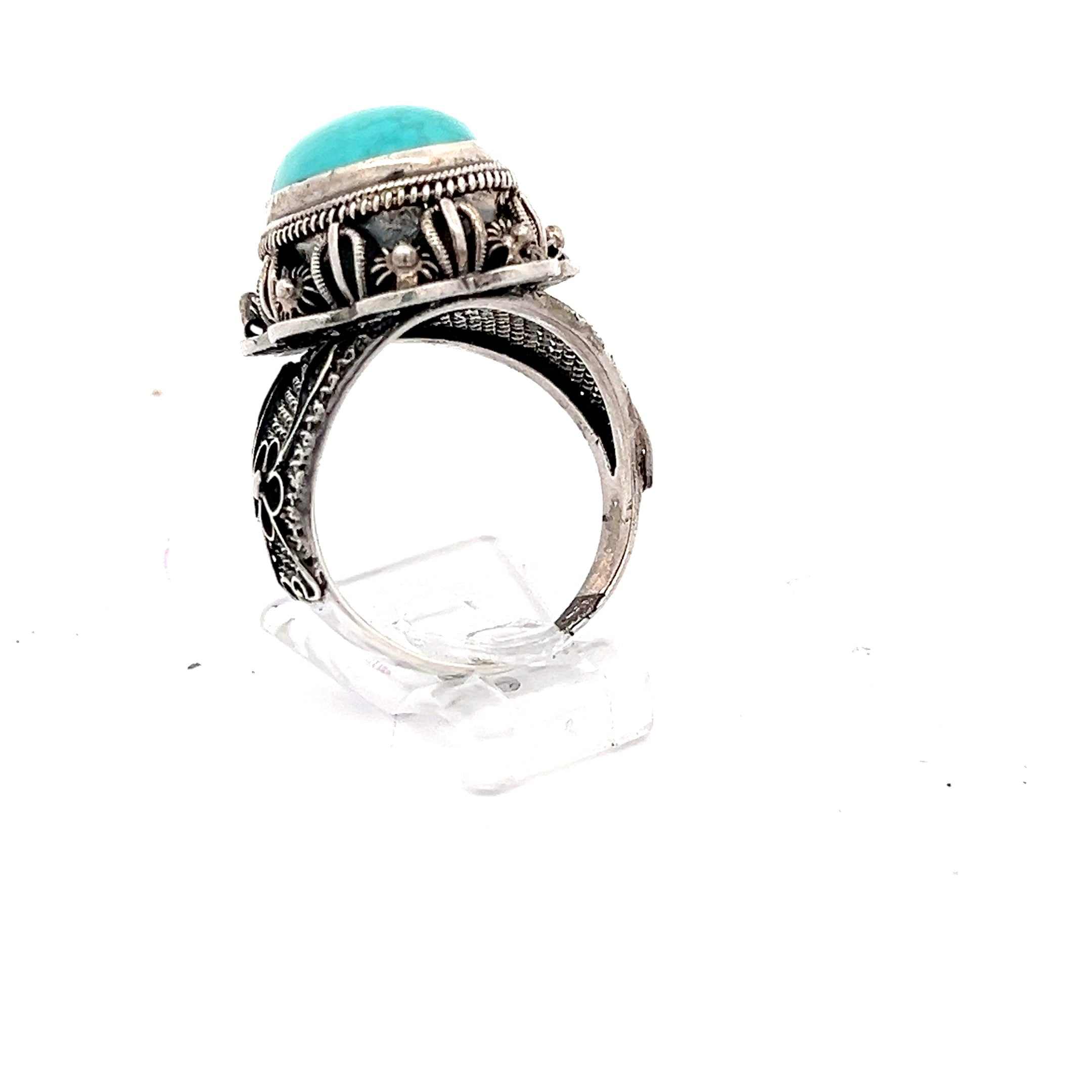Navajo Sterling Silber 925 mit Farbstein türkis *60
