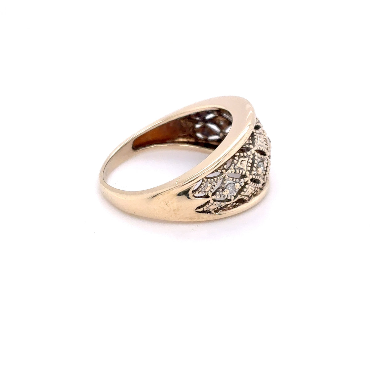 Damenring Goldring 375 / 9 Karat Gelbgold Diamant Gr.54