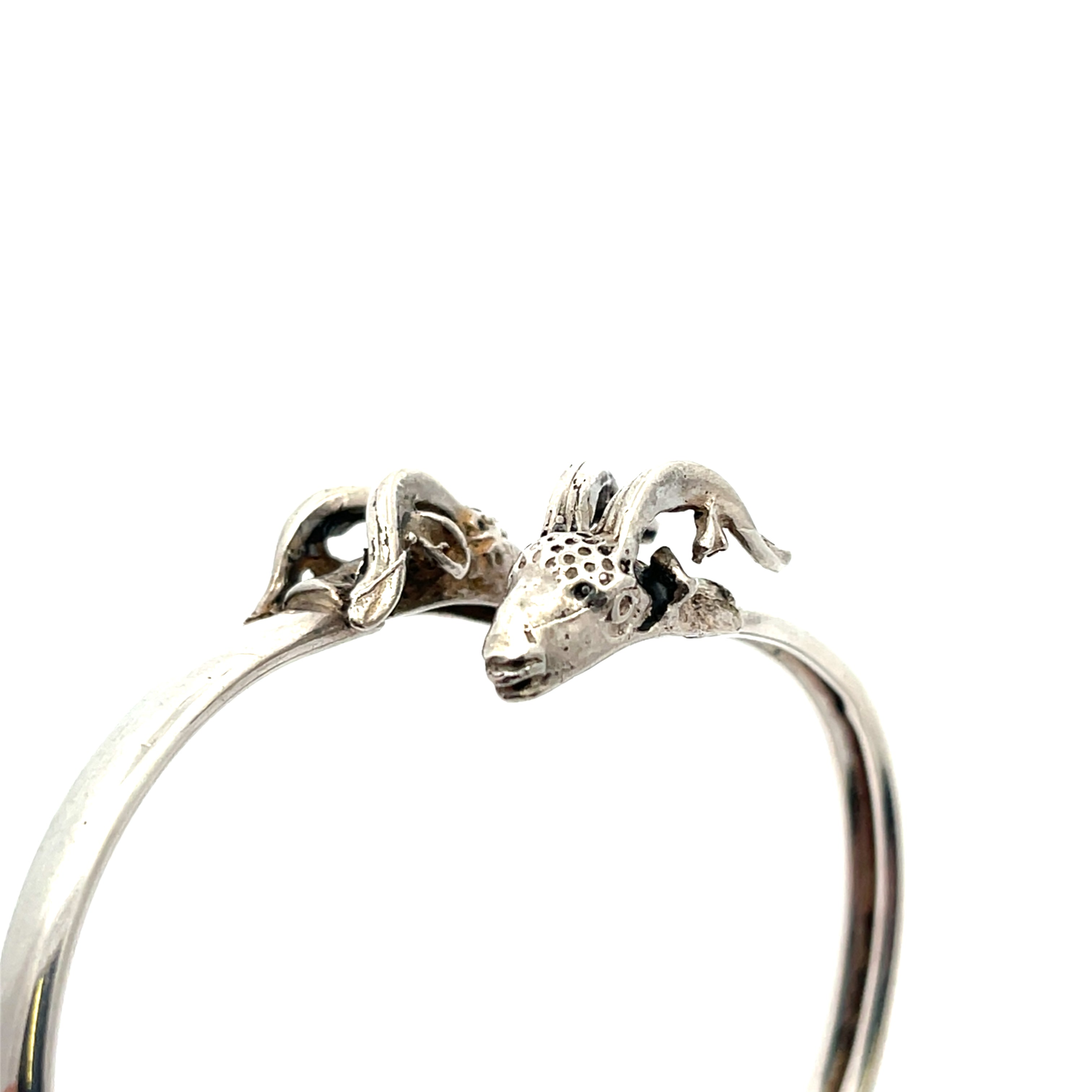 Keltischer Widder / Steinbock Armreif Sterling Silber 925