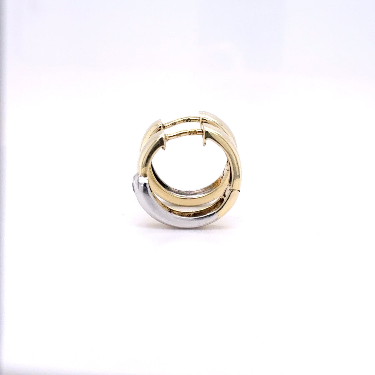 Creolen Gold Ohrringe 585 Gelbgold 14 Karat Brillant