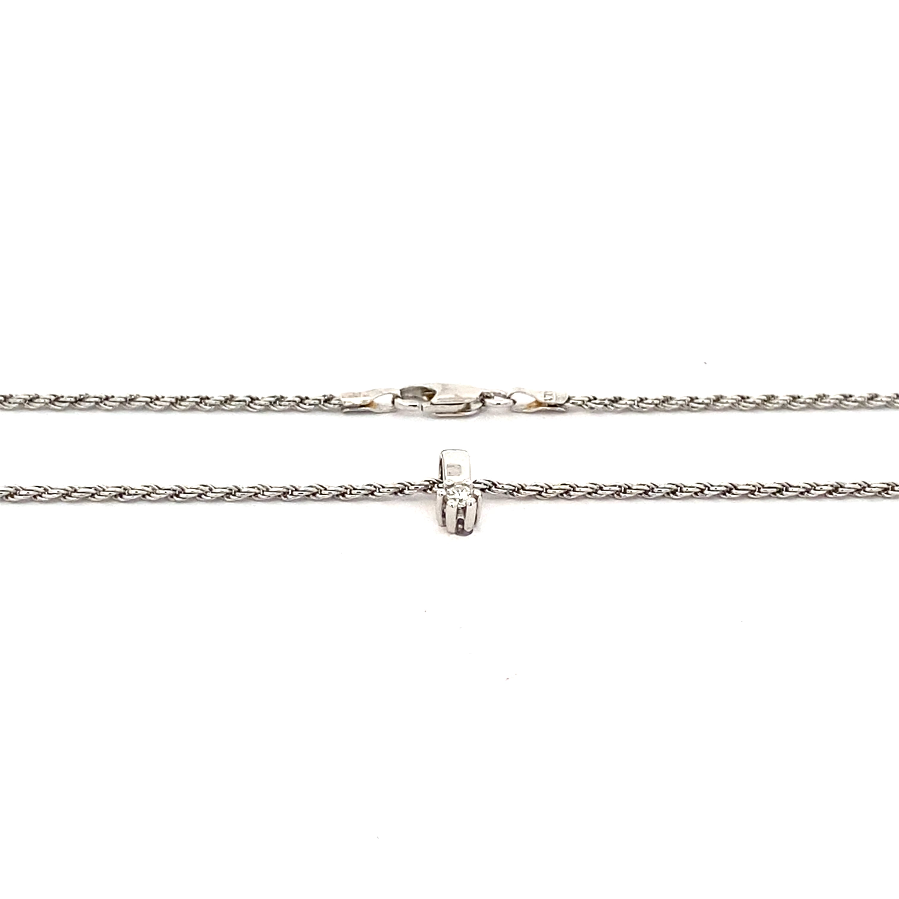 Kette mit Anhänger Weißgold 585  /14 kt