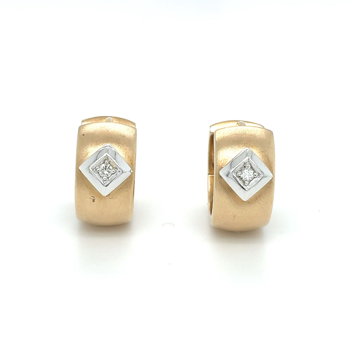 Creolen Gold Brillant Ohrringe 585 Gelbgold 14 Karat